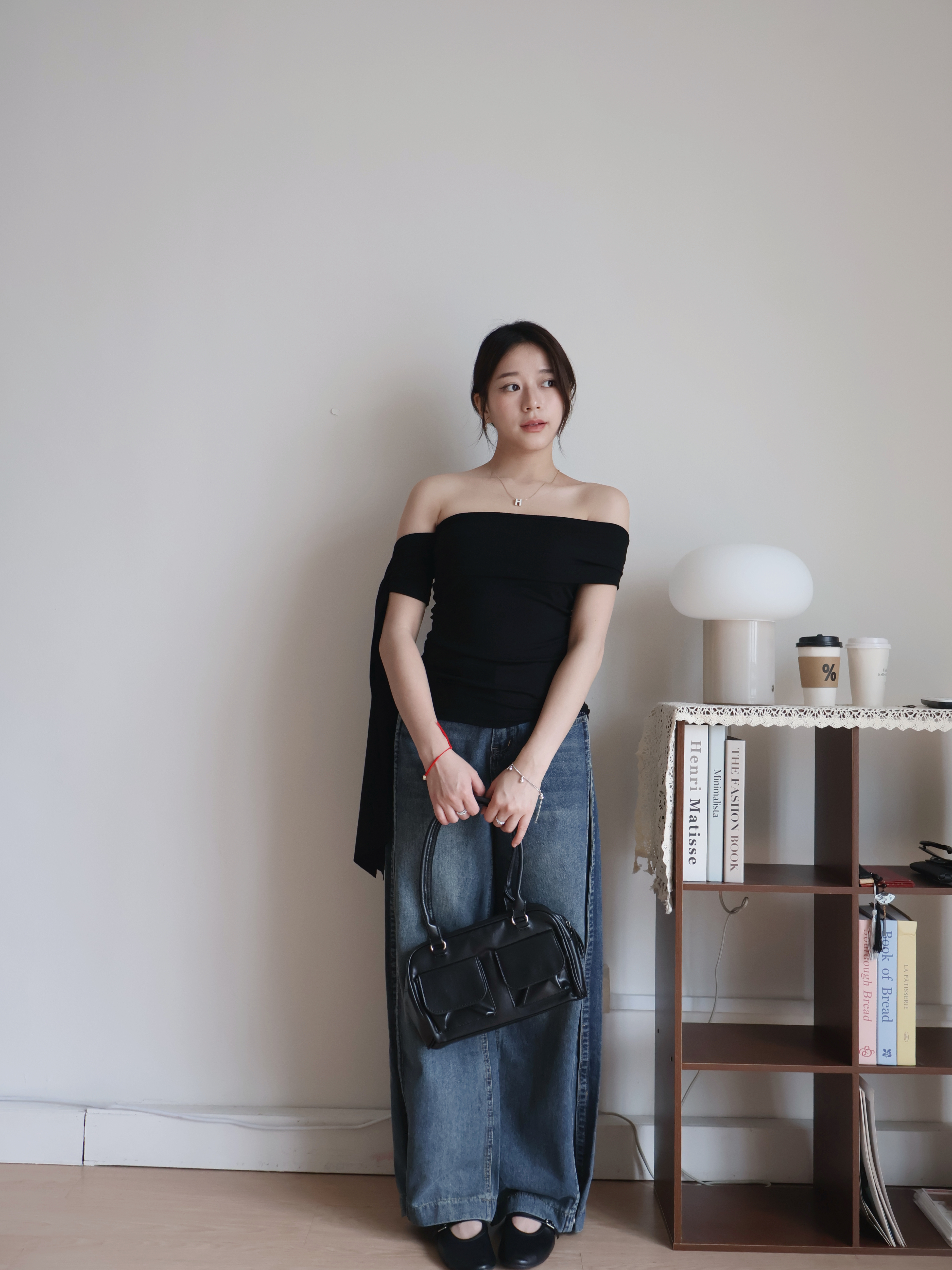 Arthur Off Shoulder Shirt | Black