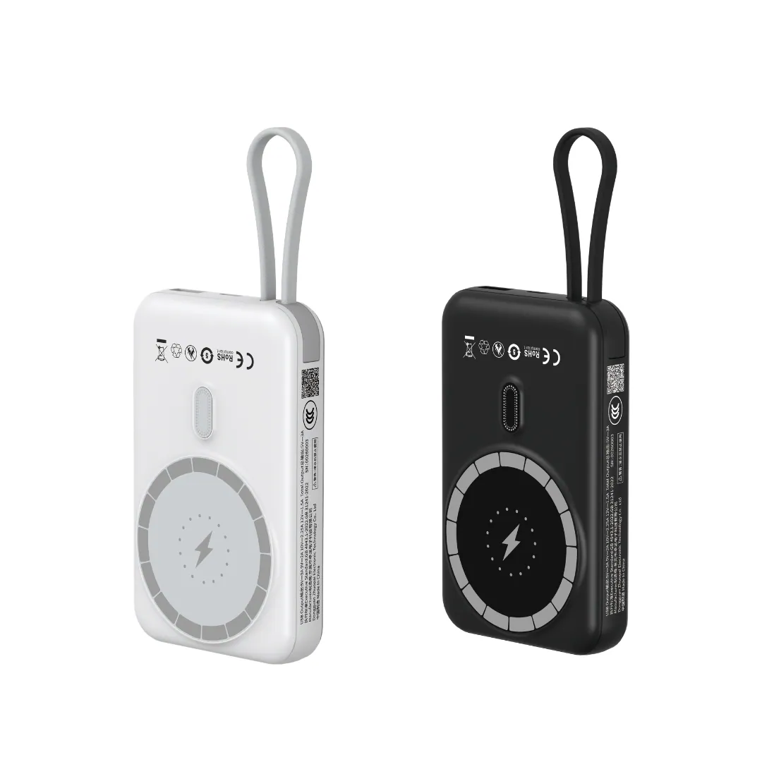 CCC 認證 (二維碼) Hedonic P721P | MagSafe 15W + PD 20W 10000mAh自帶線支架行動電源 - 81079 - 黑色 | 81080 - 白色