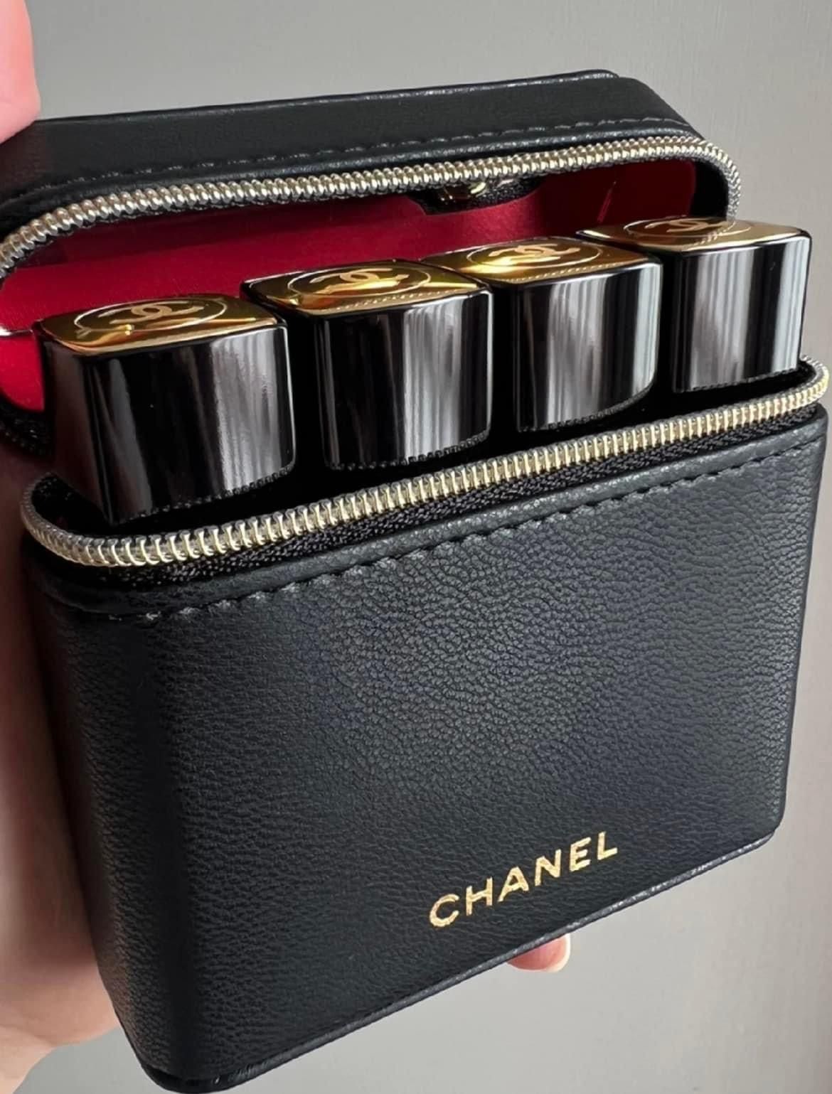 【現貨】必搶‼️CHANEL真皮唇膏袋套裝包鏈 限量🥳