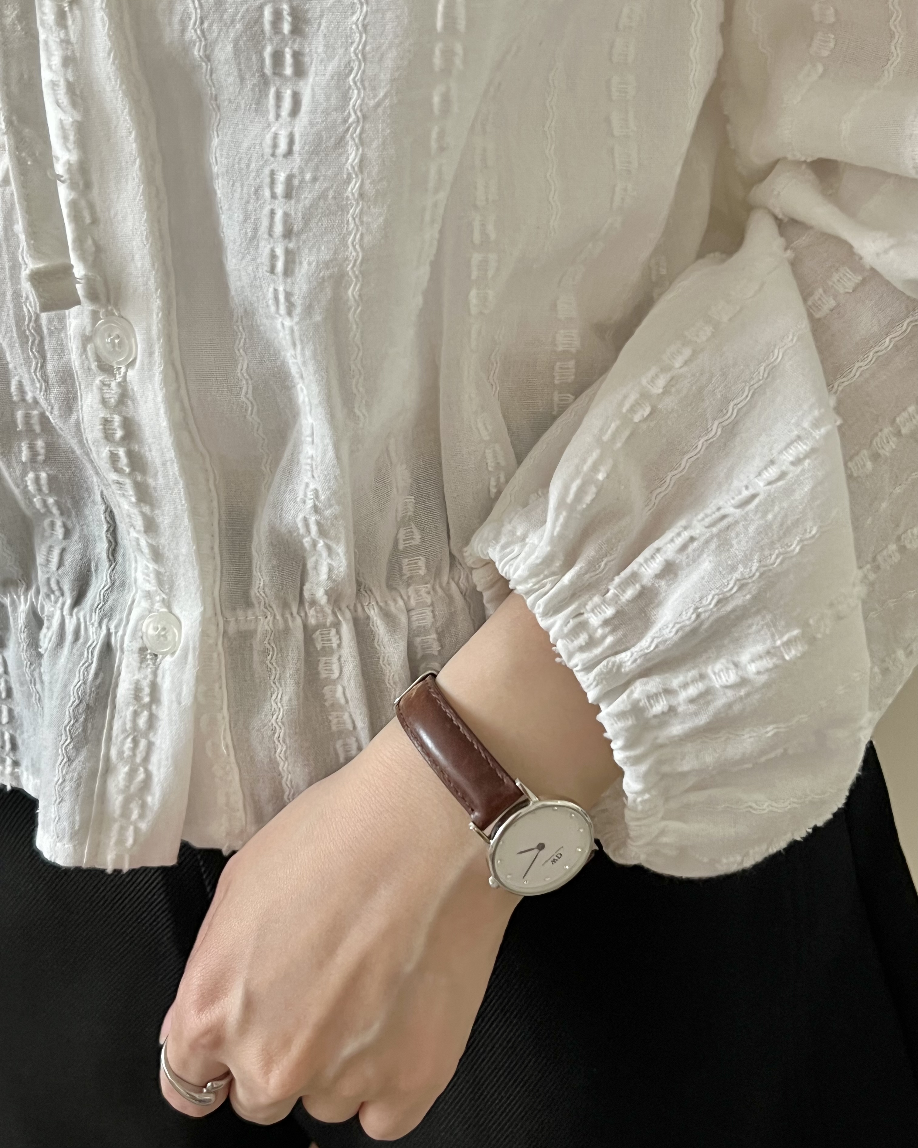 法式甜美虛線紋綁帶blouse 現貨