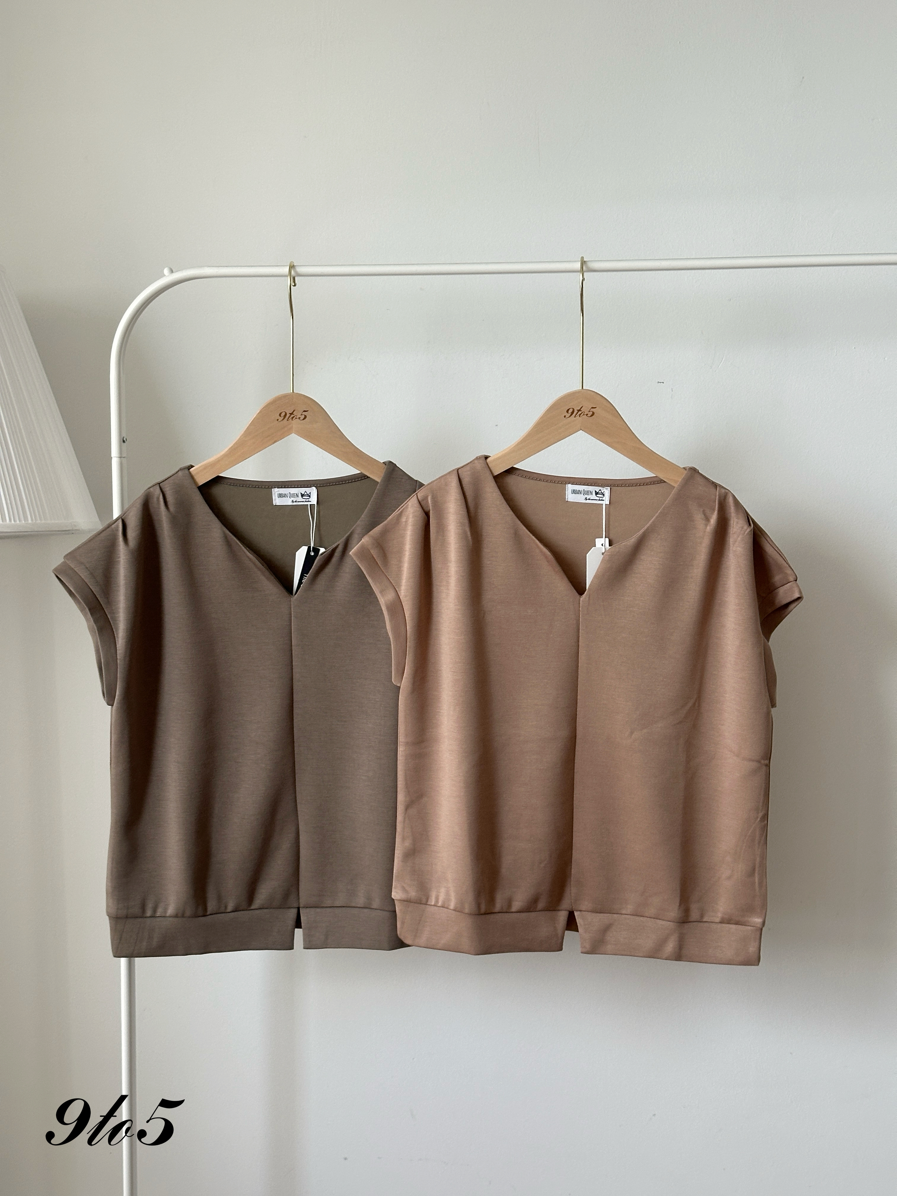 T4262 Cape Sleeve V Neck Top - 5 Colors 