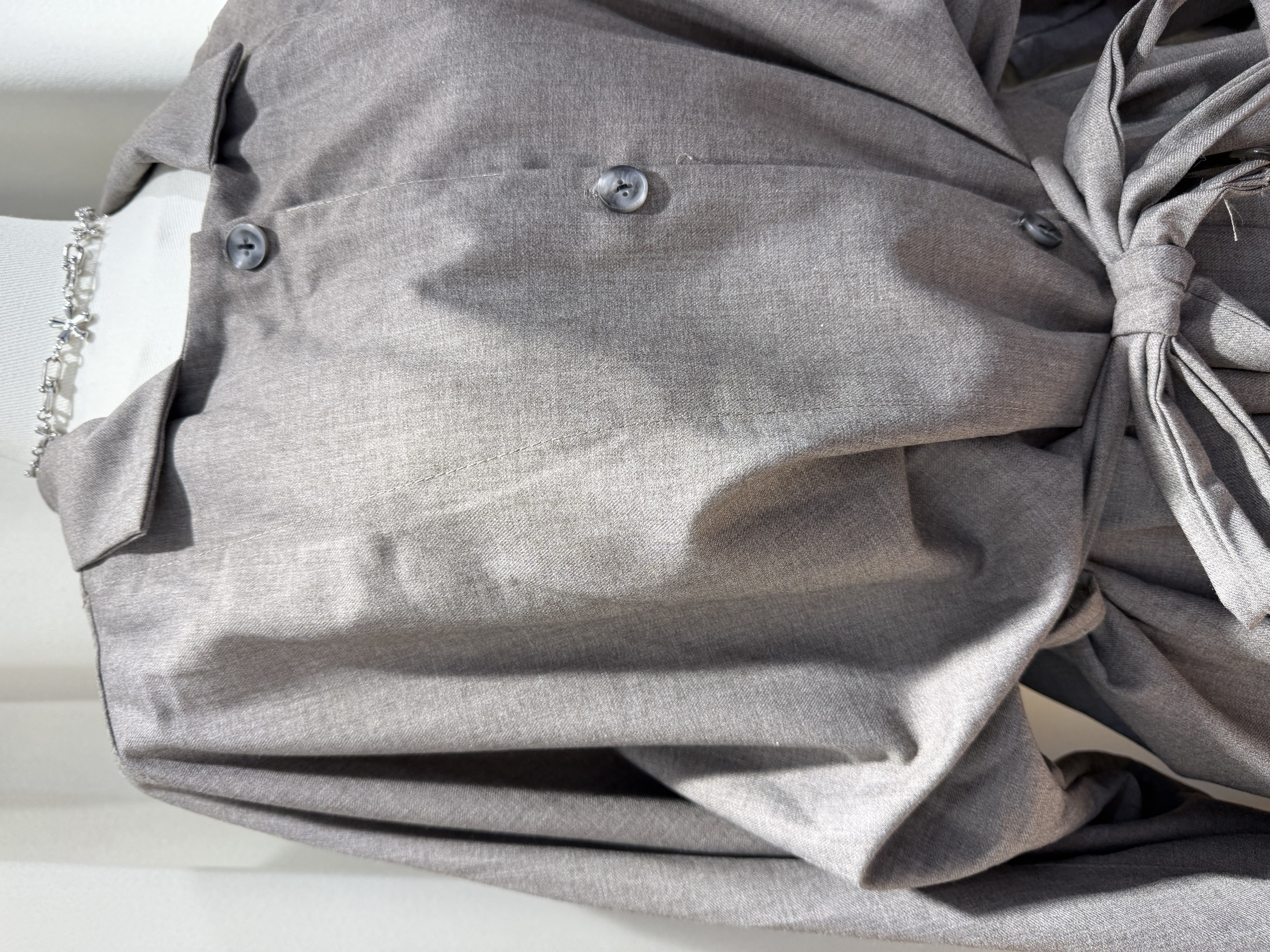 靚料優雅繫帶連身洋裝