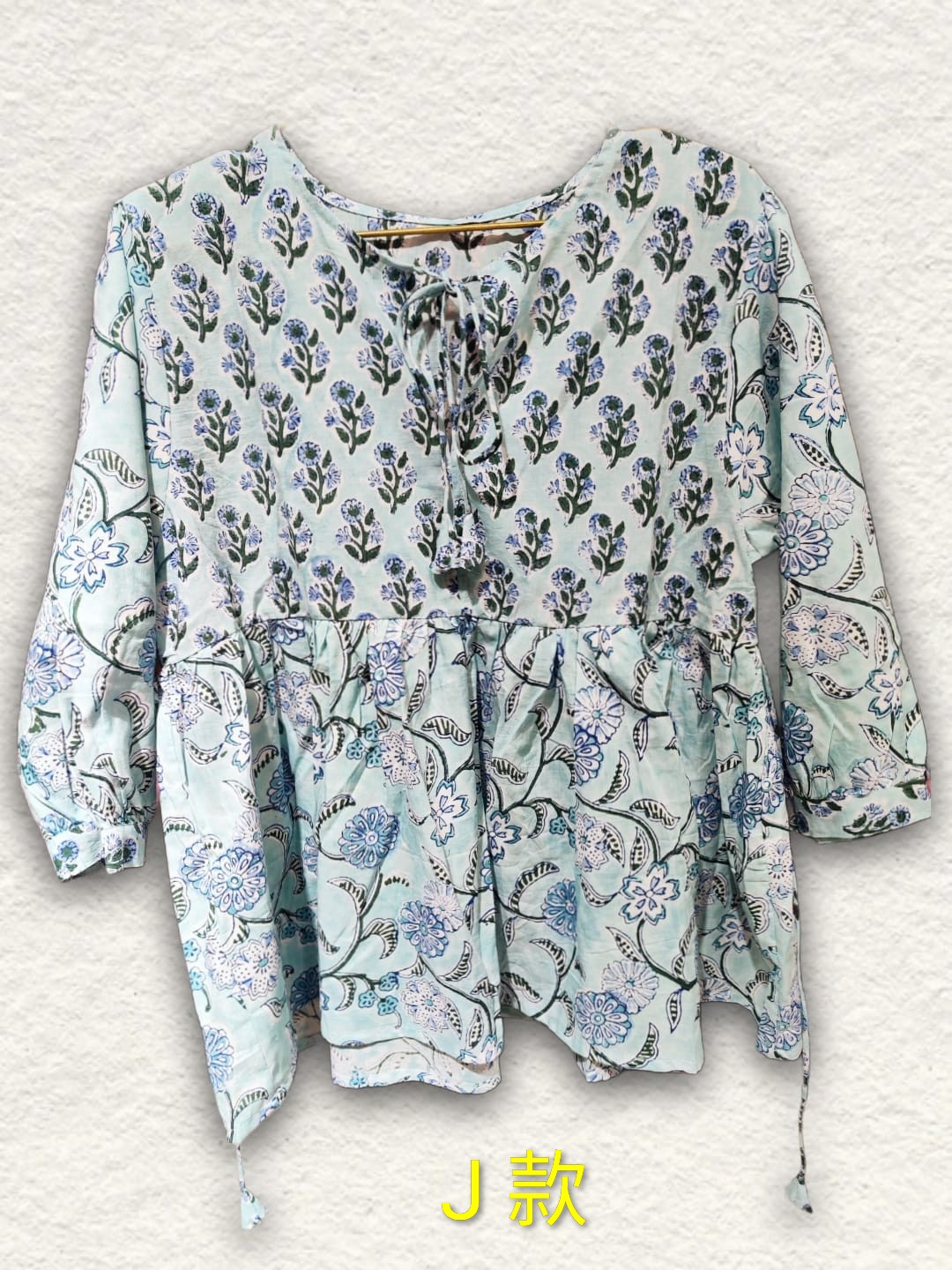 印度木刻印花純綿上衣