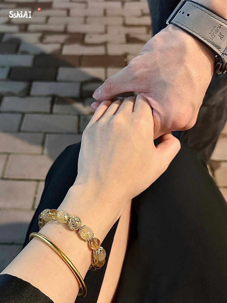 招財小霸王天然黃水晶手鍊