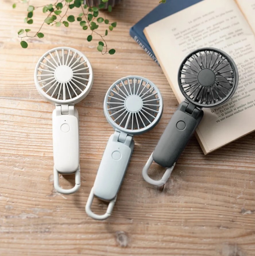 日本Rhythm 第三代掛鉤式雙葉手提風扇