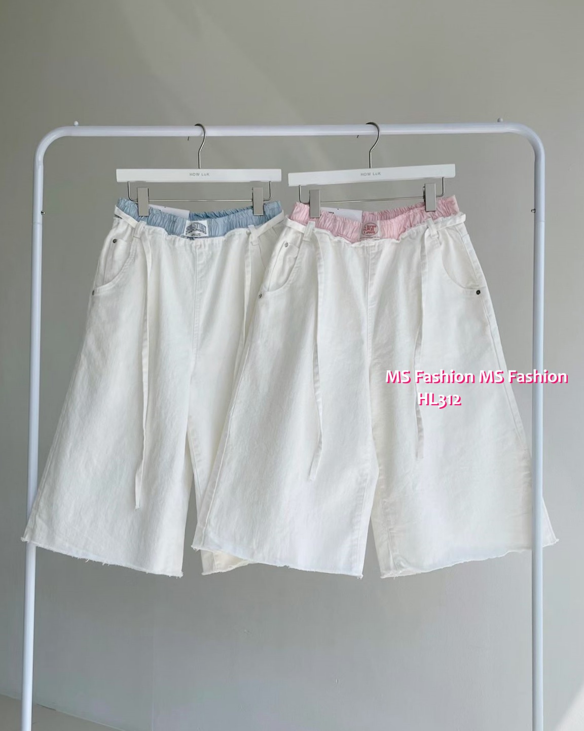 HL312 韓國🌼Howluk拼色腰闊褲