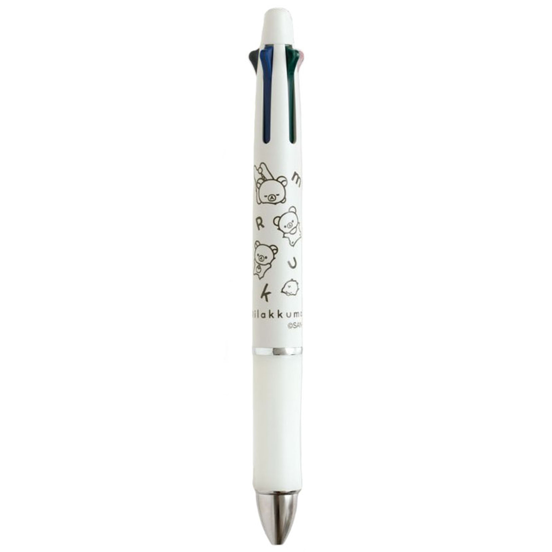 現貨｜San-X Rilakkuma 鬆弛熊 BASIC RILAKKUMA MONOCHROME 系列 Pilot Dr.Grip 4+1 日本製 多功能 5用筆 0.5mm 4色原子筆 + 0.5mm 鉛芯筆 (PR16502)