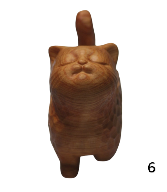 小貓 木雕擺設