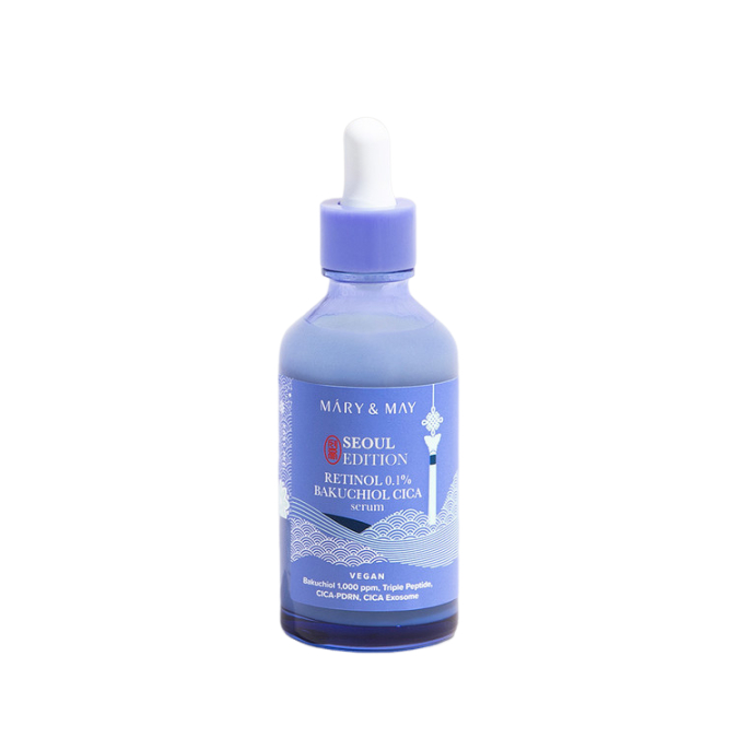 Mary & May Retinol 0.1% Bakuchiol Cica Serum視黃醇0.1%補骨脂酚積雪草精華80ml