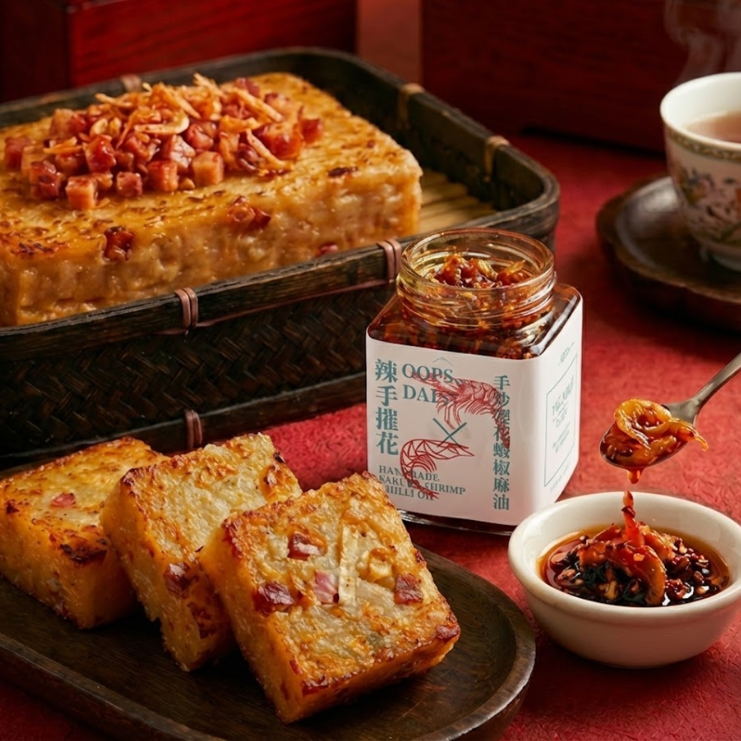 早鳥優惠 - 櫻花蝦油臘味蘿蔔糕｜粗切蘿蔔 x 米芝蓮級辣油