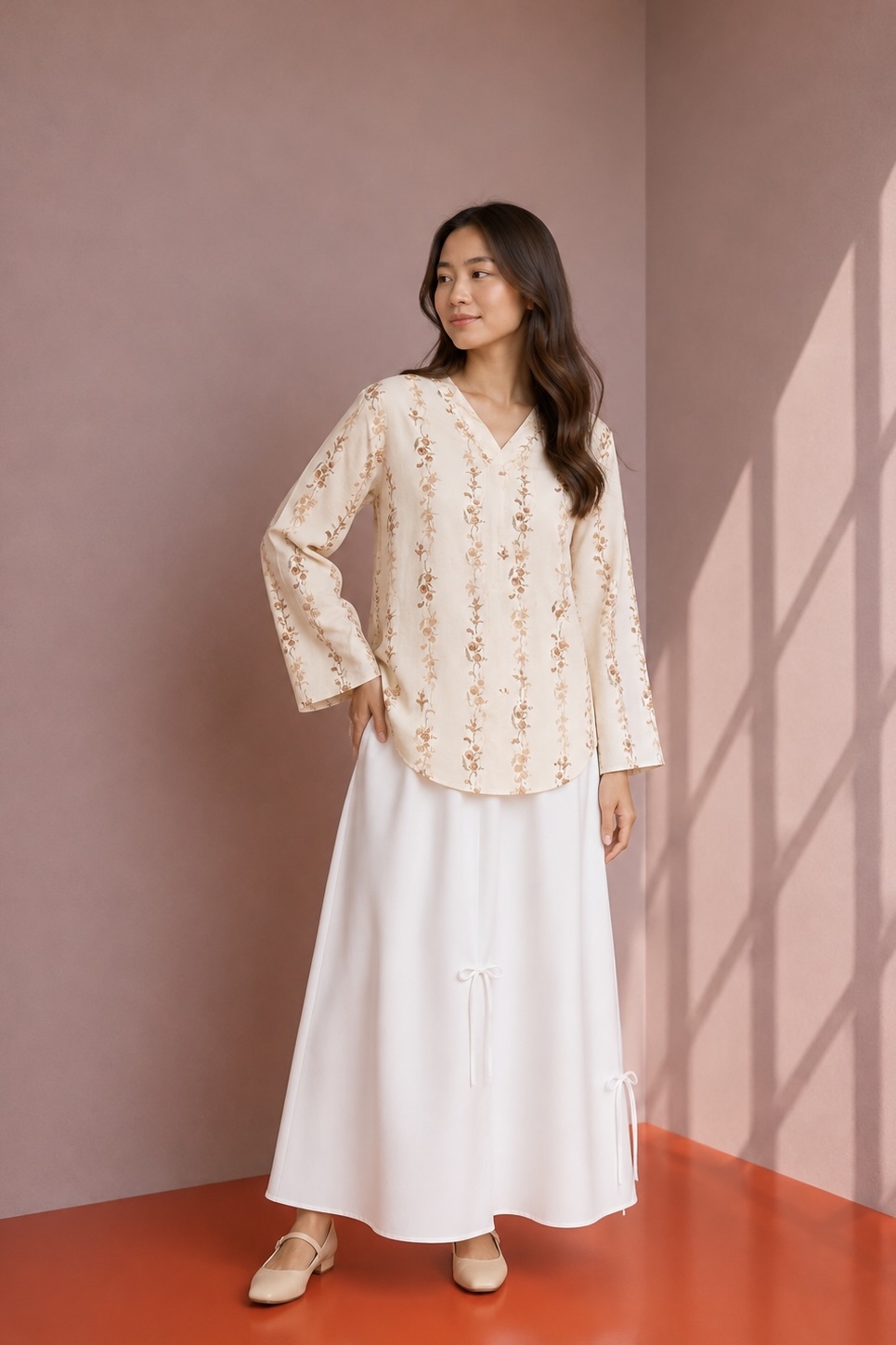 LINEN TOP - Peach Berry