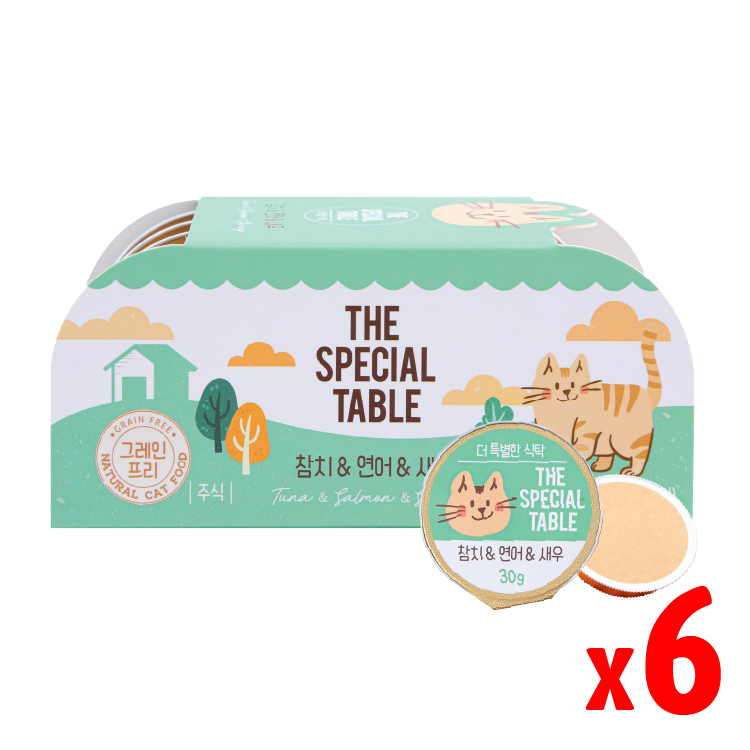 韓國Cat Pure｜貓咪迷你主食罐 (吞拿魚、三文魚、海蝦) 30g x 6