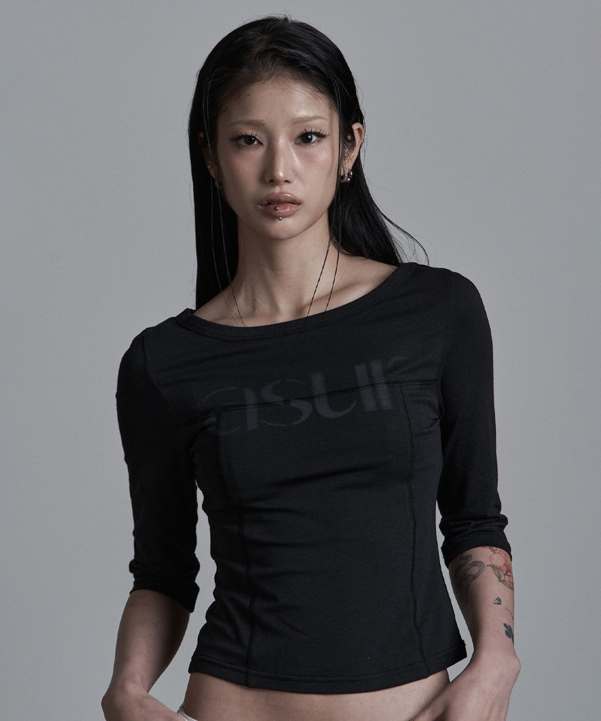 🇰🇷訂購｜asur 26SS｜Sewing boat neck sleeves 4色 