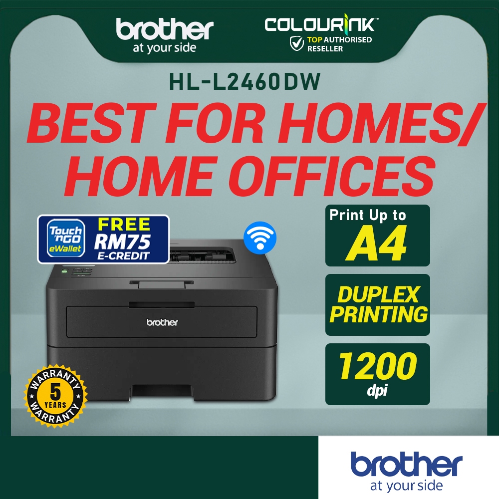 Brother HL-L2460DW A4 Single Print Mono Laser Printer Auto Duplex Network L2370DN L2460DN