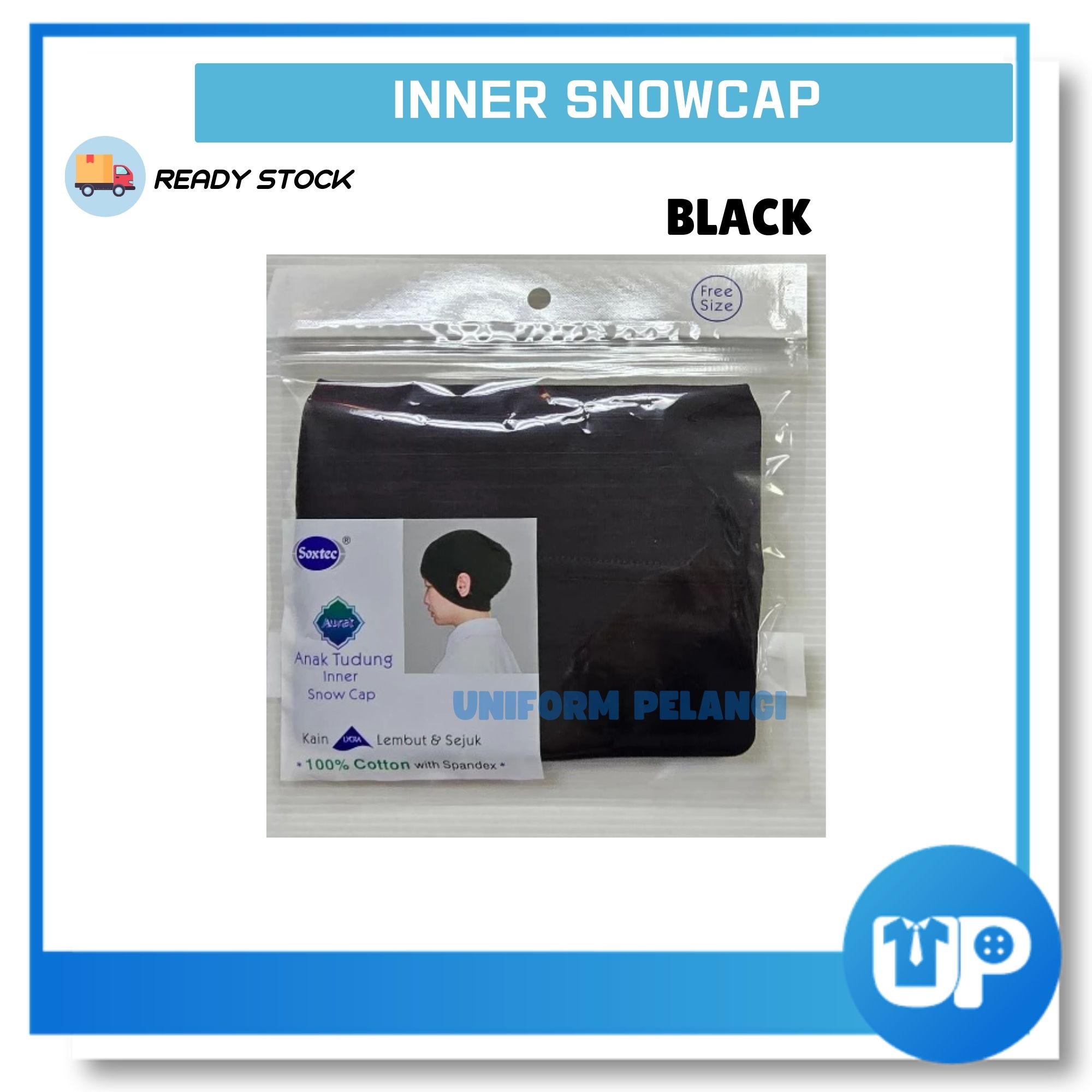 SOXTEC Inner Snowcap Anak Tudung Telinga Buka 