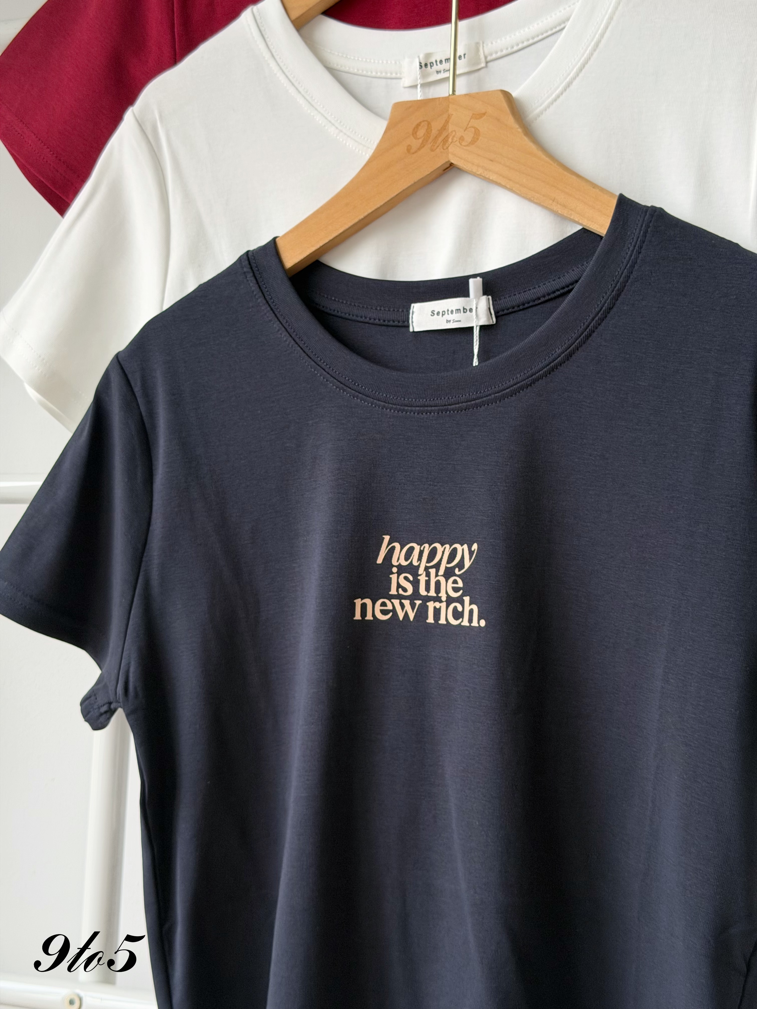 T4464 Short Sleeve Wording Tee - 3 Colors