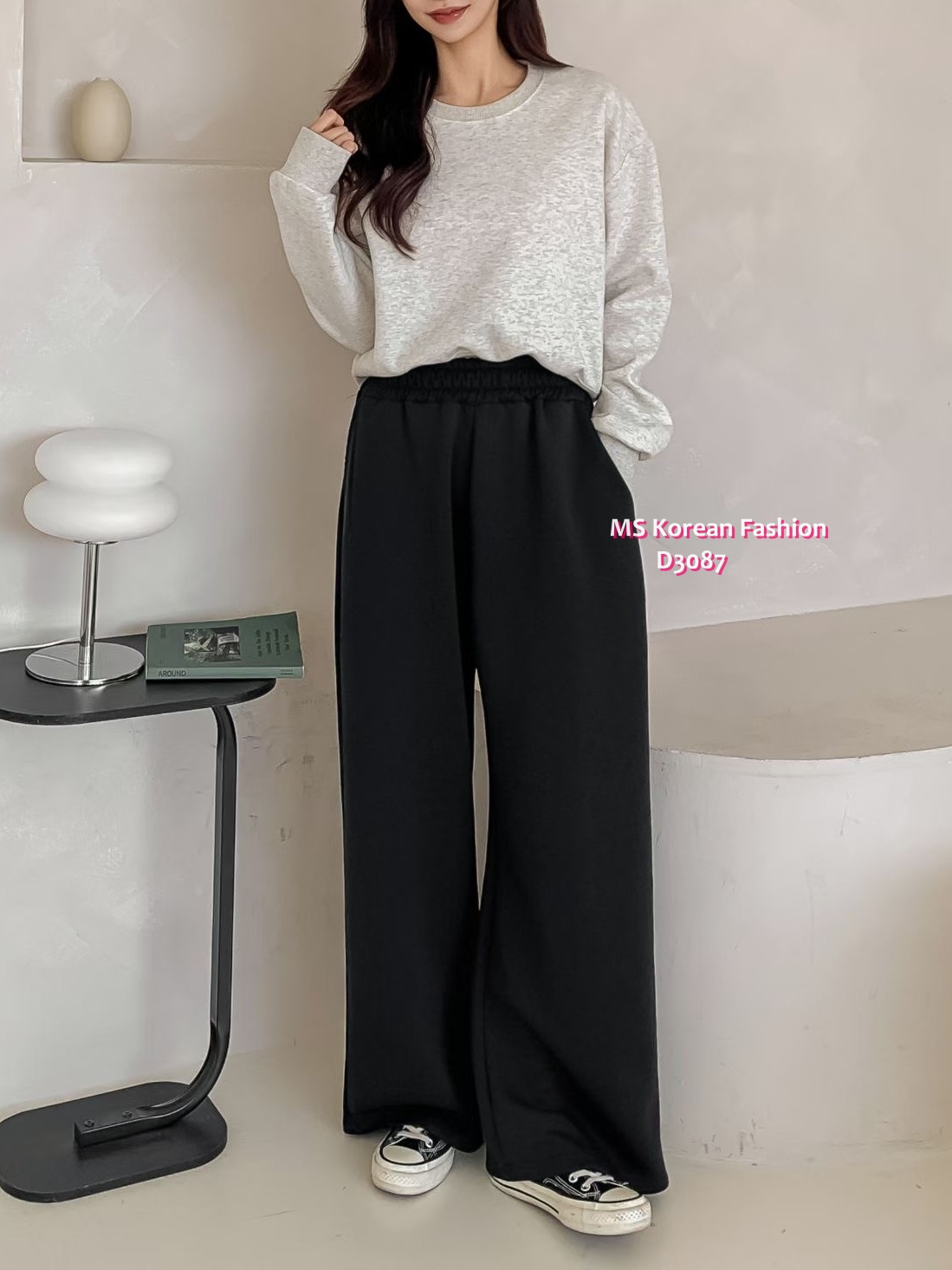 D3087 韓國🇰🇷靚色闊筒休閒褲