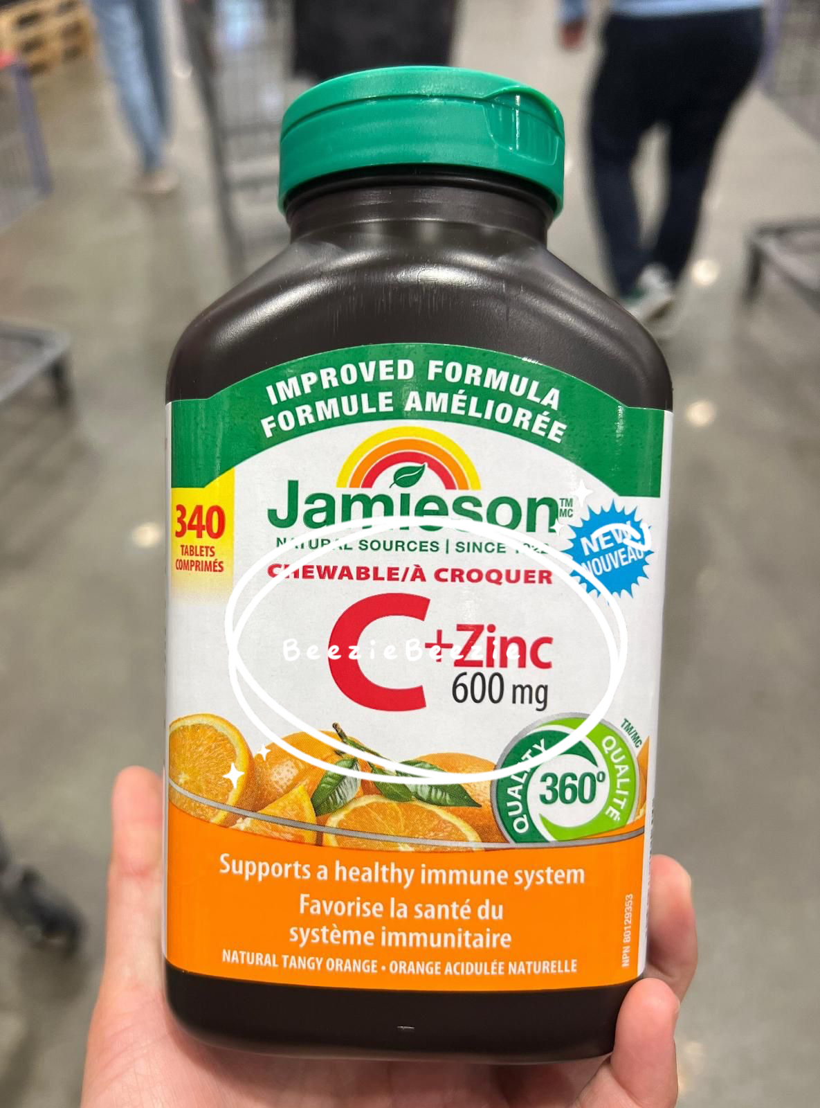 (預購 - 4月10號截單) Jamieson 維他命C + 鋅 600mg (340粒)