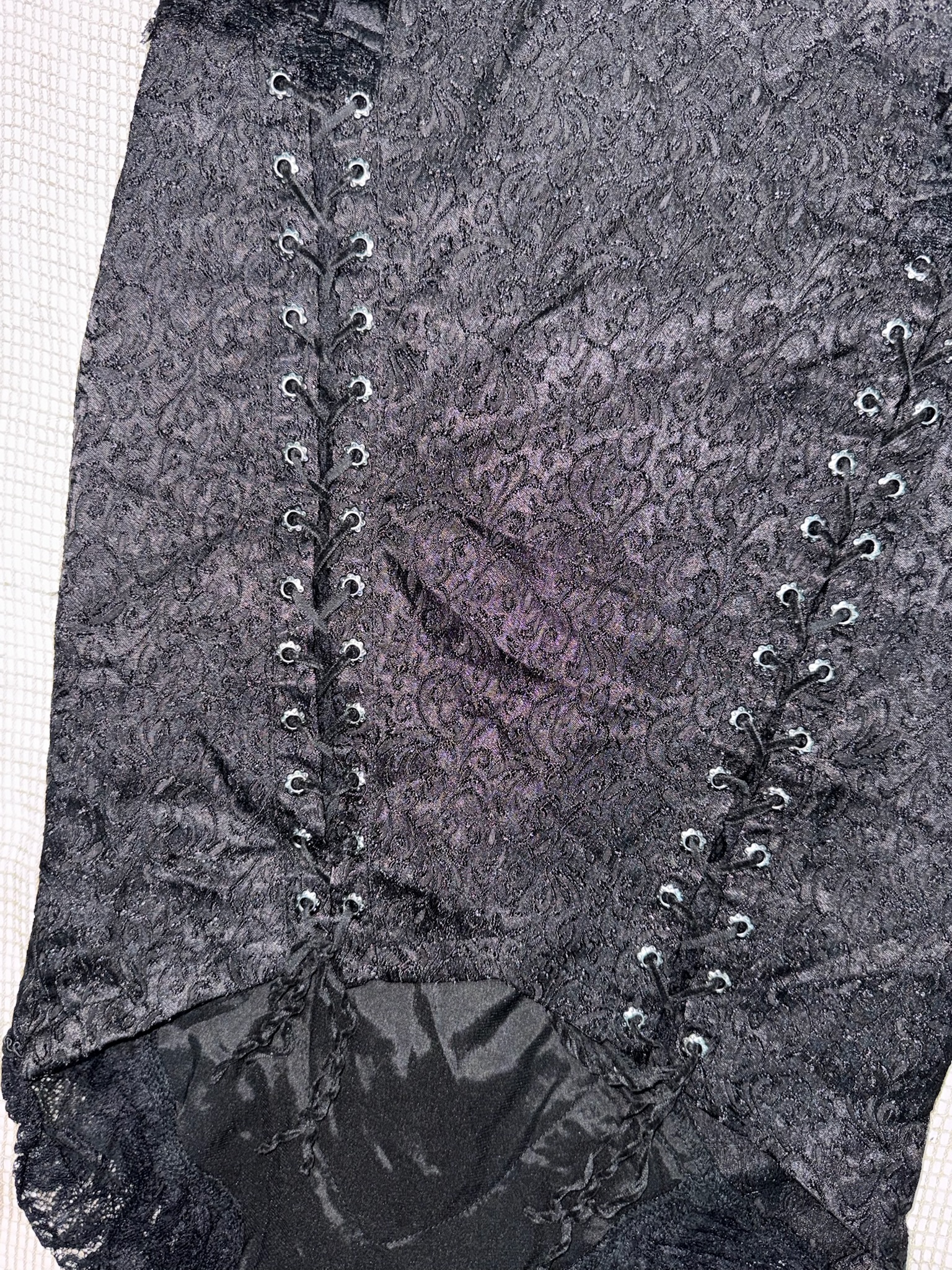 Punk Rock Lace Overlay Lace-Up Skirt/Top