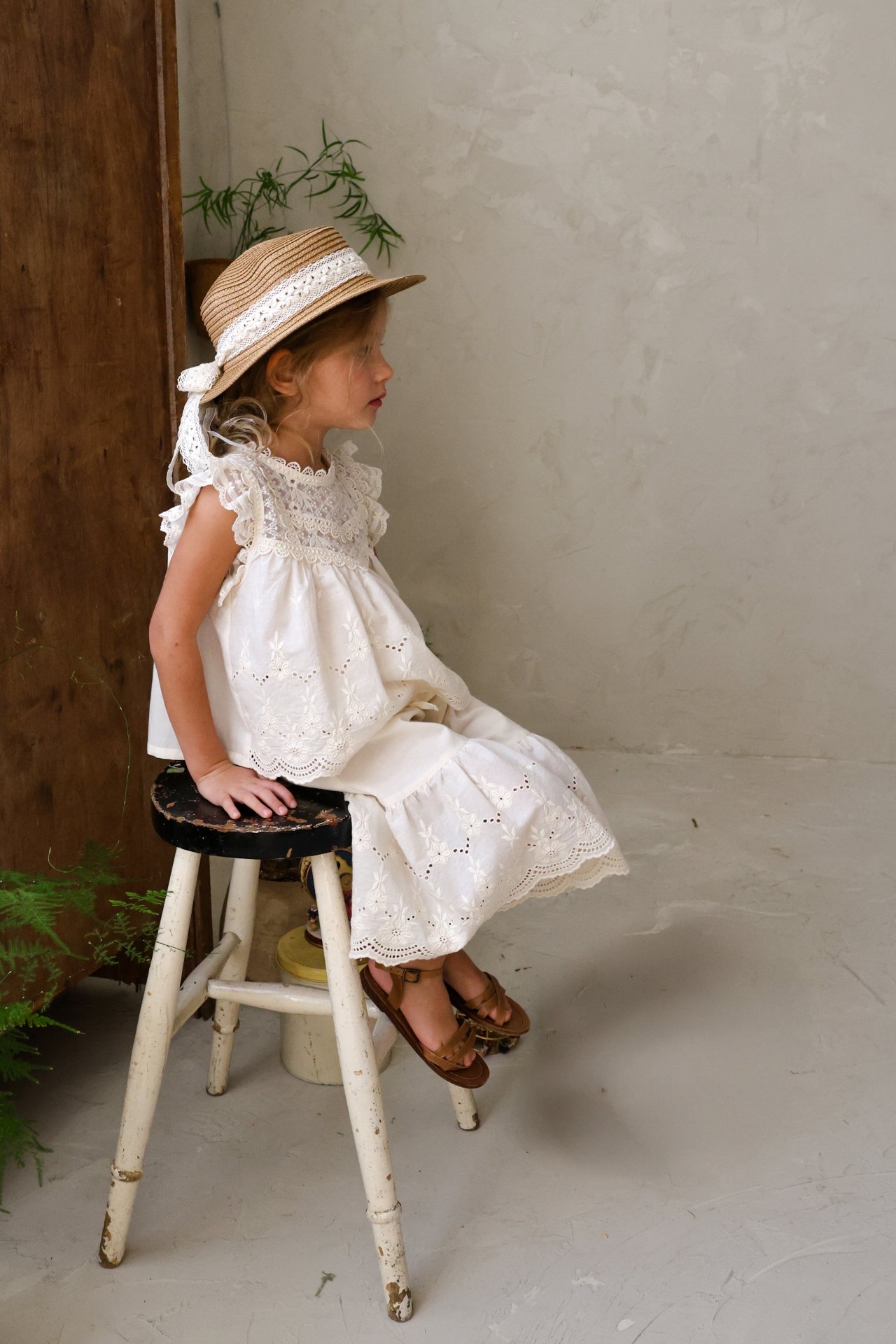 Flo | Lace pants (Ivory 100(85-95)