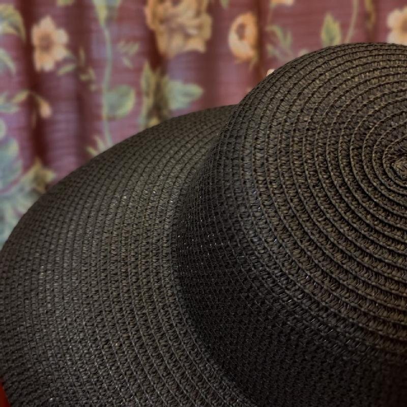 Hepburn Style Elegant Black Wide Brim Summer Hat(MT906)