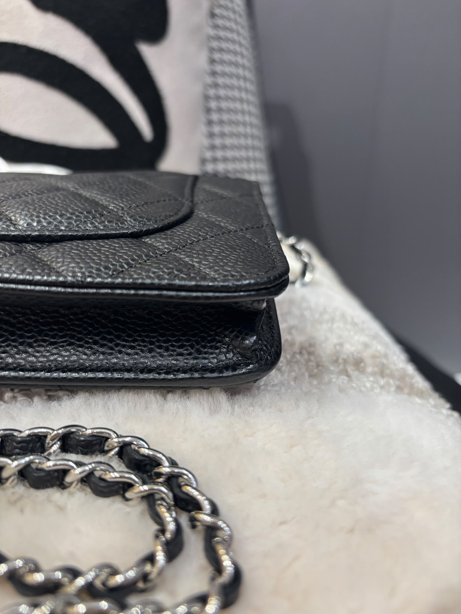 未使用品 Chanel Wallet On Chain 黑色荔枝牛皮銀扣WOC  100%Authentic, Unused 未使用品 ✅晶片✅Dust bag ✅Box