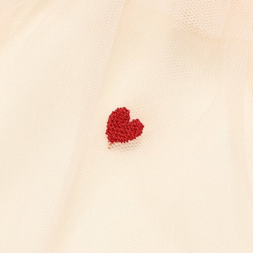 🆕【⭐訂購⭐】 🇯🇵日本直送 🌀愛心刺繡 薄紗層疊 及膝 #半截裙［2款選］🌀 [ELAA-0233][260226]