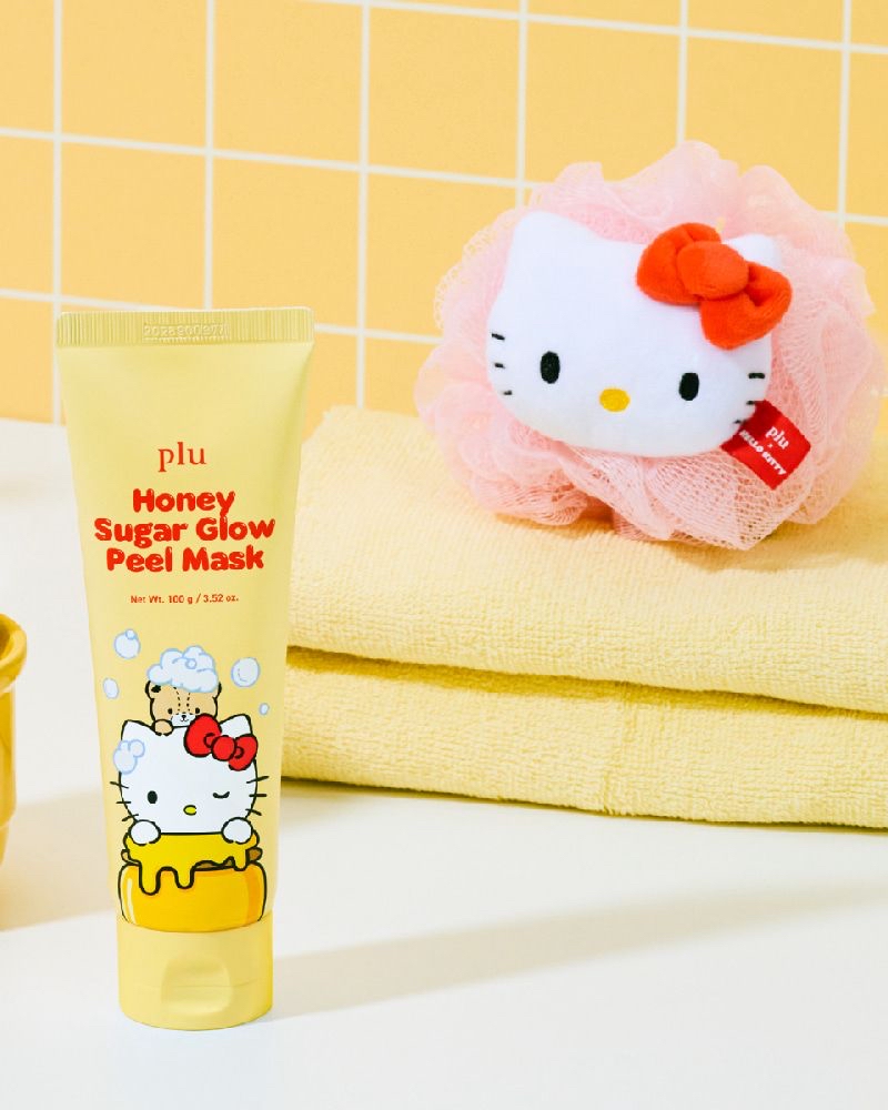 （約4月中到貨）🇰🇷韓國直送 Hello Kitty x plu 聯名推出的 蜂蜜糖亮采去角質面膜💕