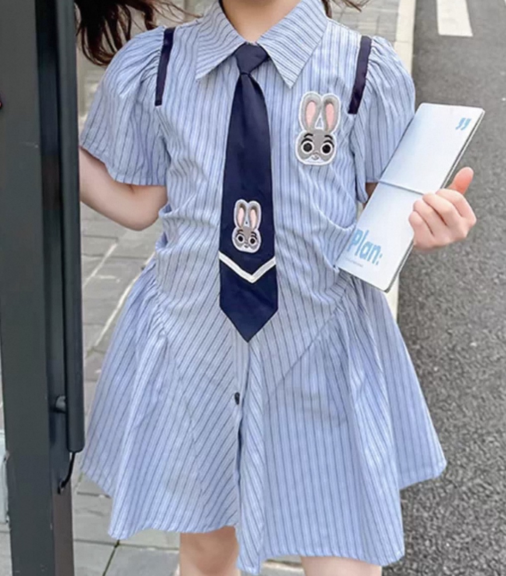 【$50童裝區】女童間條連身裙