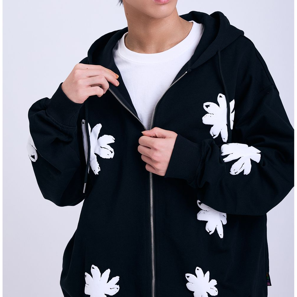 [MISTER CHILD] SPRAY FLOWER HOOD ZIP UP (2種)