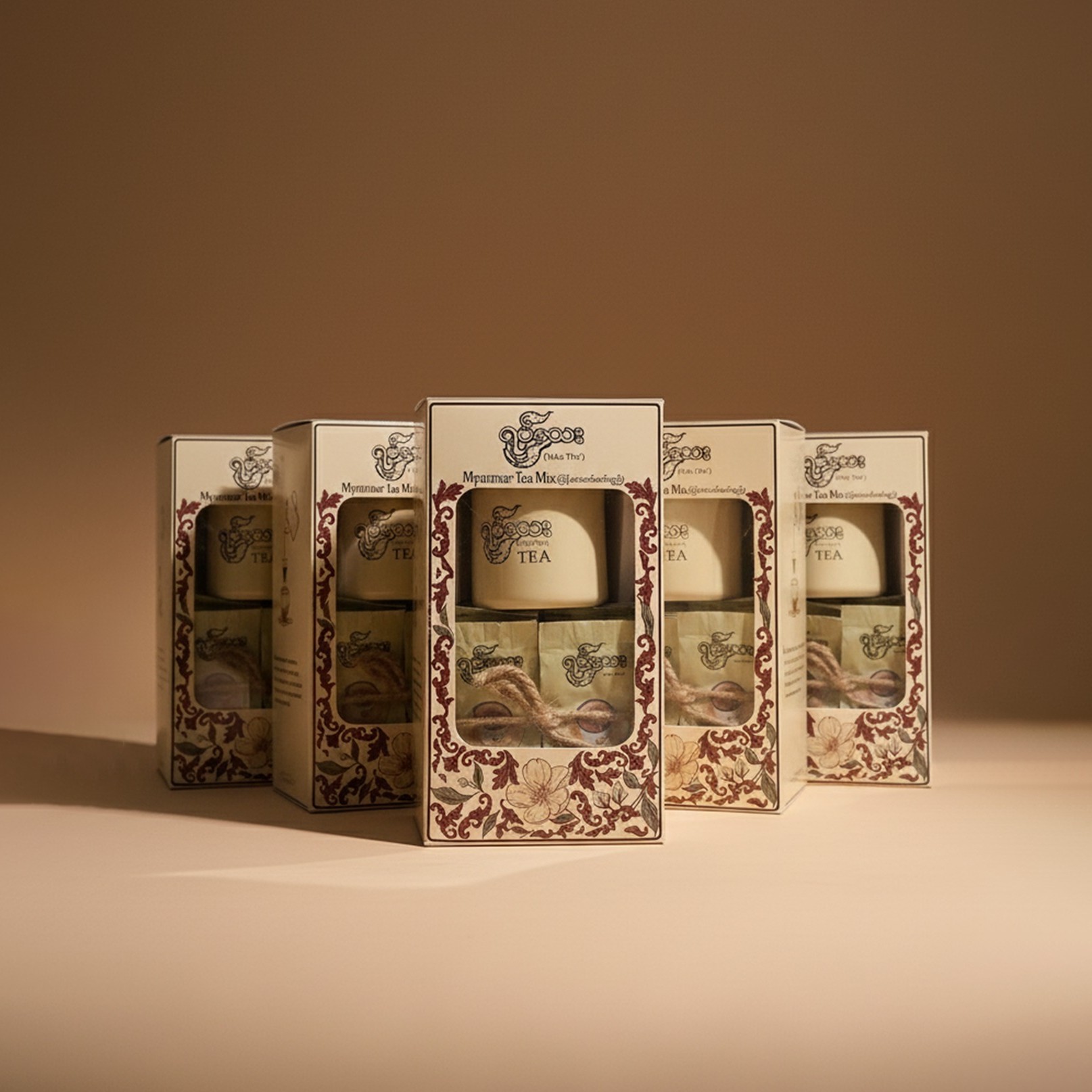 【預售】緬甸 Yoke The' 三合一奶茶精美杯匙套裝禮盒 | Myanmar Yoke The' Premium 3-in-1 Milk Tea Gift Set with Cup & Spoon