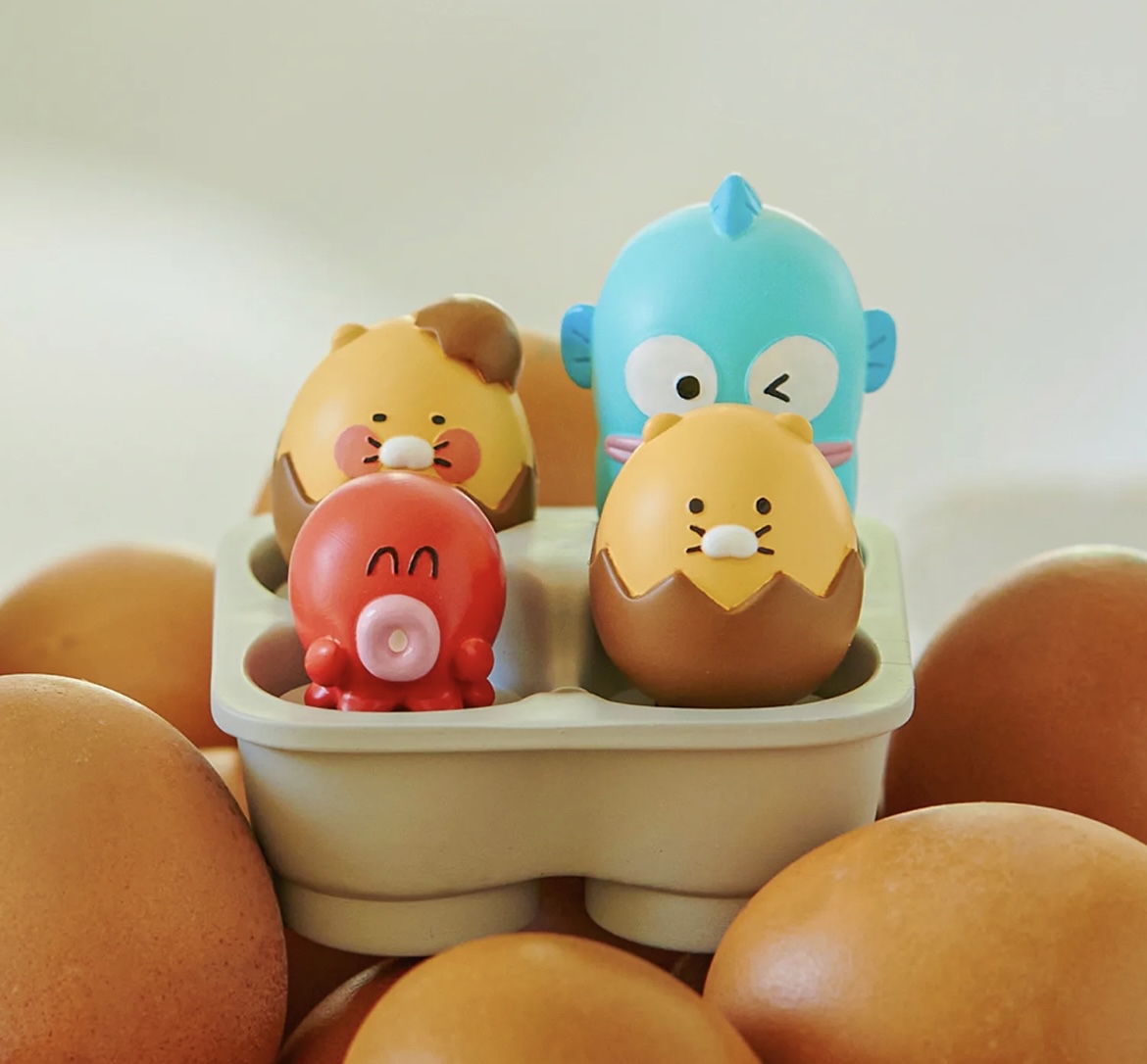 Kakao Friends x Hangyodon 水怪 雞蛋🥚盒按壓公仔