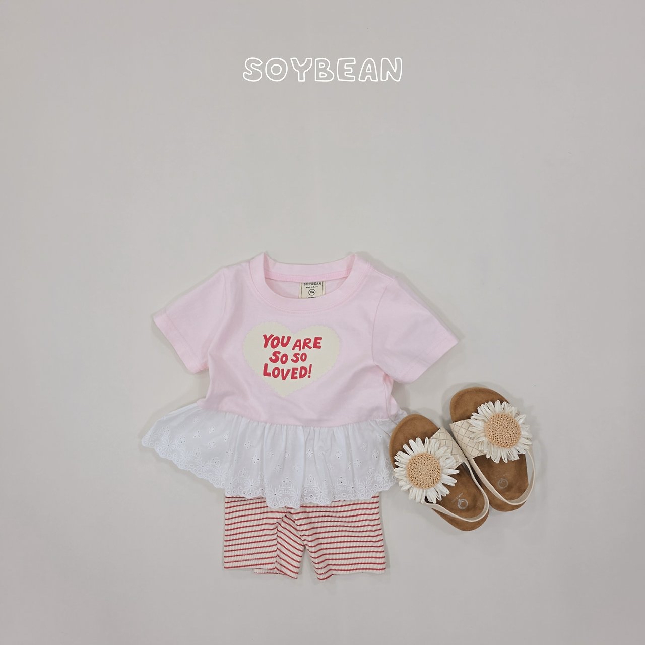 Soybean | Stripe Leggings(Yellow/Mint/Pink 110-120)