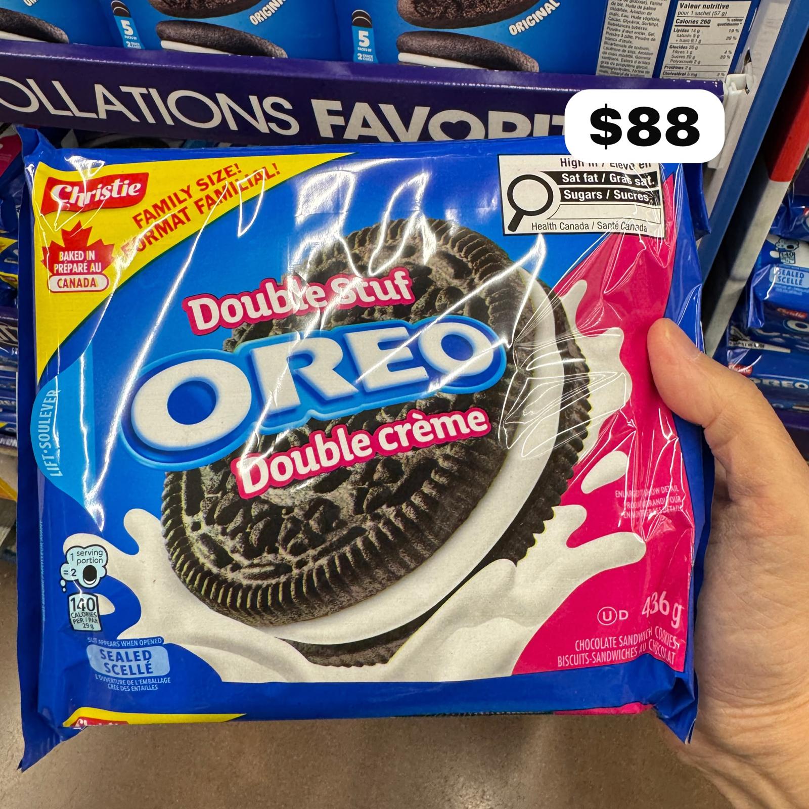 🇨🇦 OREO Double Stuf Chocolate Sandwich Cookies 436g