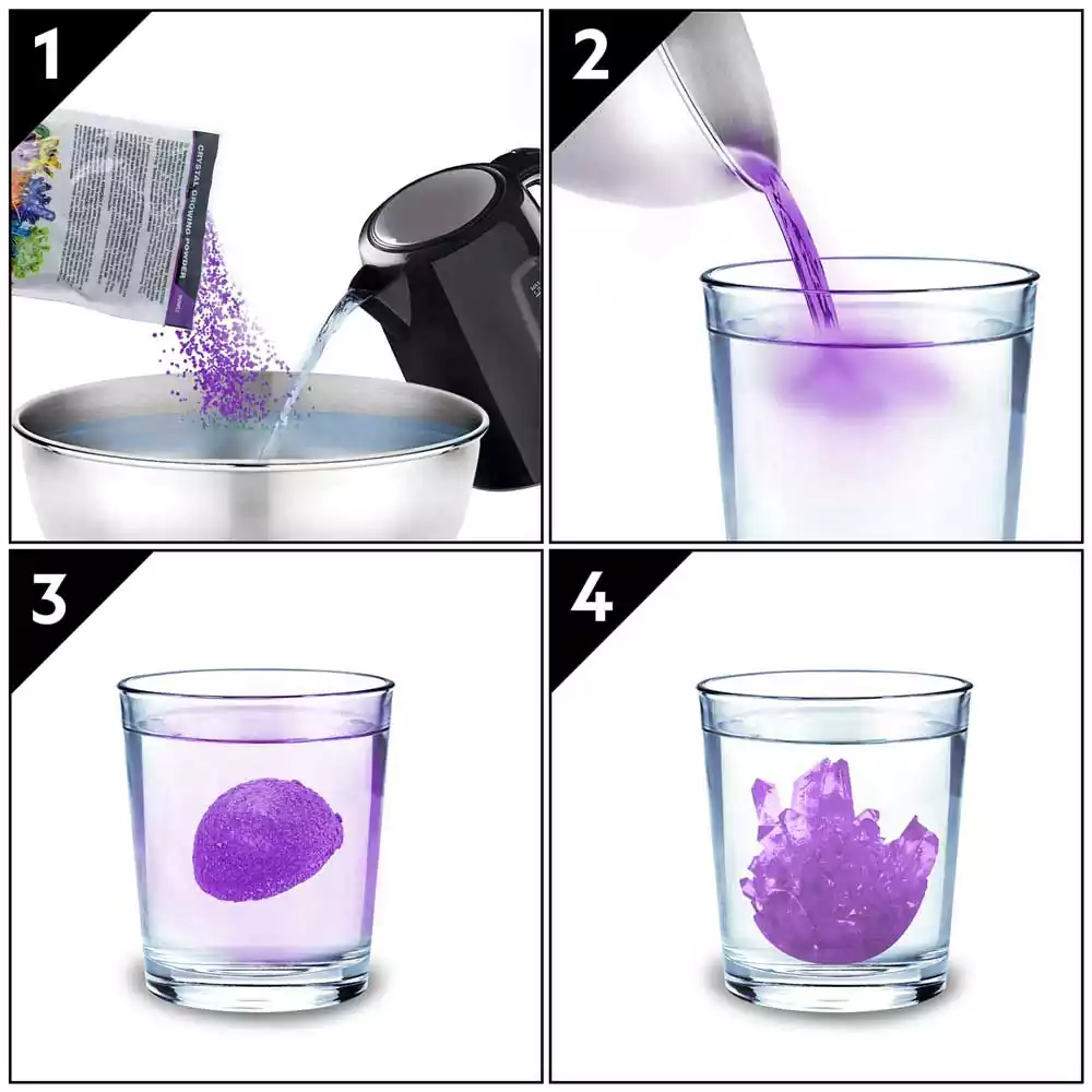 【水晶培養實驗套裝】National Geographic Purple Crystal Lab 紫水晶培養STEM玩具 DIY水晶成長｜附真紫水晶標本 8歲以上｜Vbuy