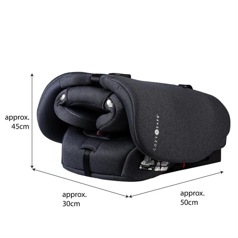 Cozy N Safe Cygnus i-Size 兒童汽車安全座椅（76–150cm，附旅行收納袋）15個月至12歲 黑色