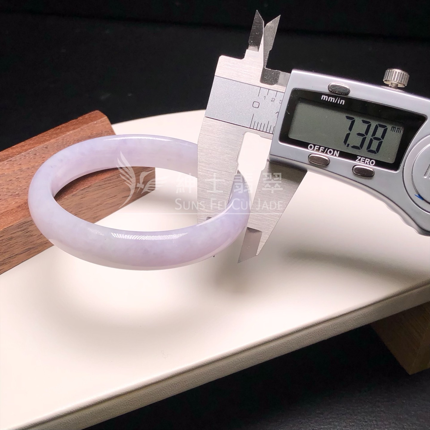 紫底芝麻花福鐲54.3mm