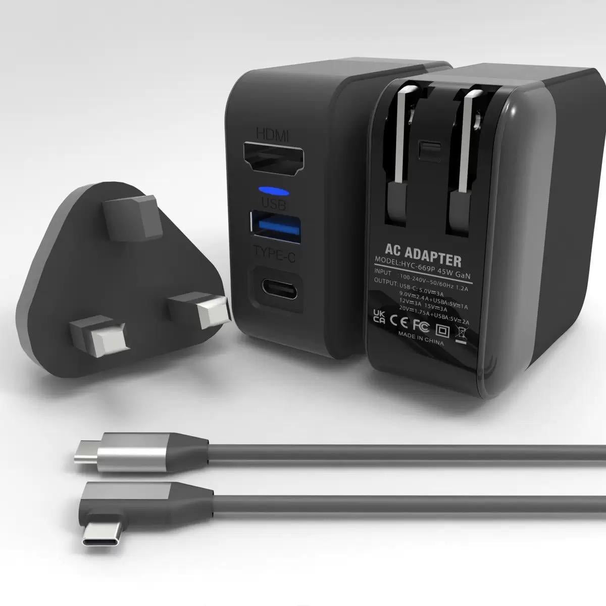 Nintendo Switch / Nintendo Switch 2 專用多功能 4K 充電轉接座 (直出電視) / Multifunctional Dock AC Adaptor (65W GaN) 