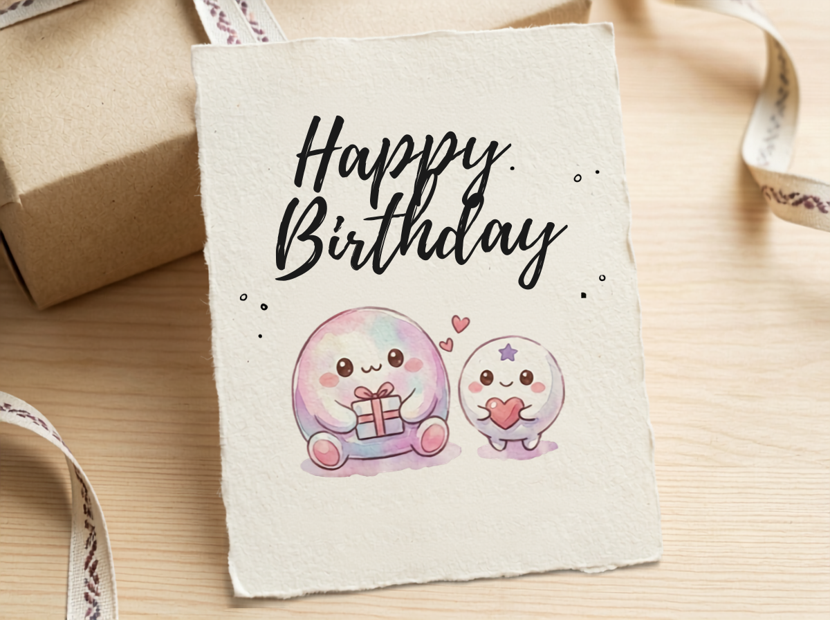 Momo & Mini Birthday card