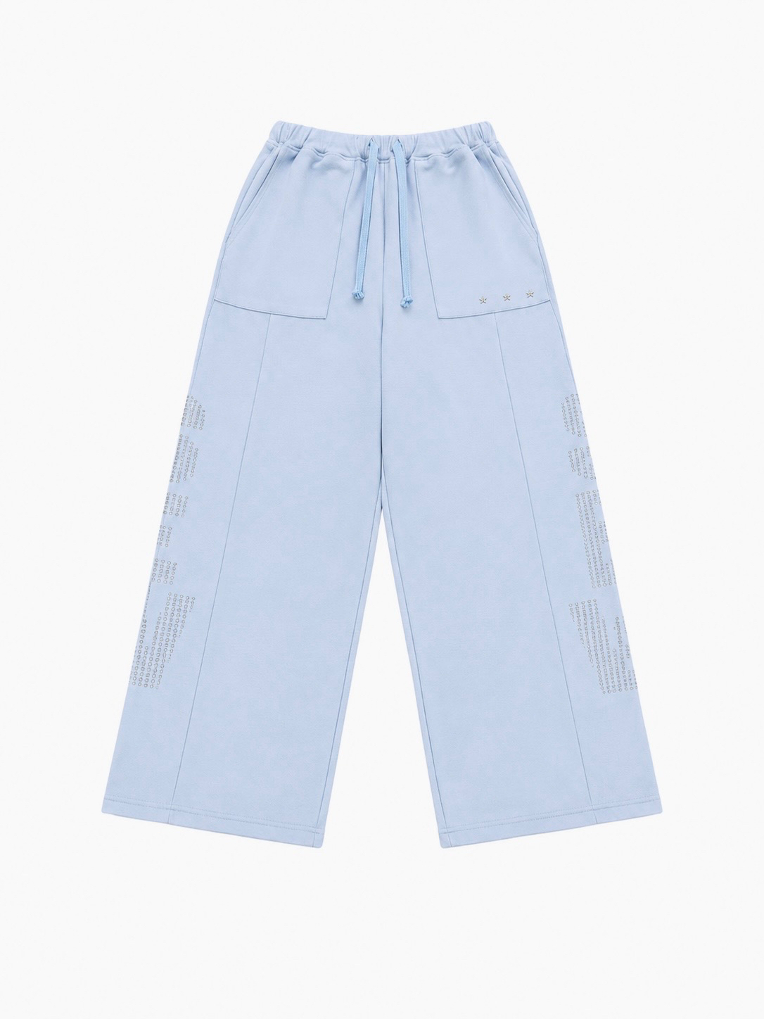 Rhinestone Wide-Leg Sweatpants