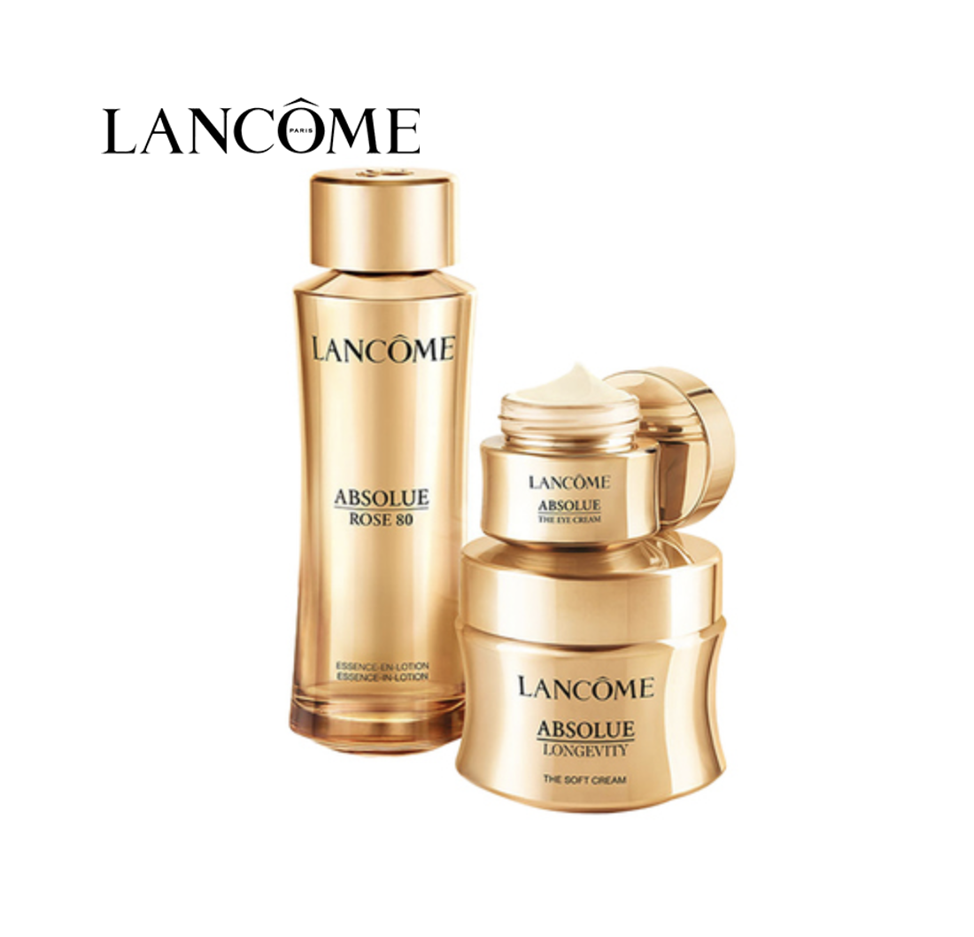 (優惠套裝) LANCOME 菁純臻顏面霜 60ml +極緻完美玫瑰眼霜 20ml + 極緻完美玫瑰精華水 150ml