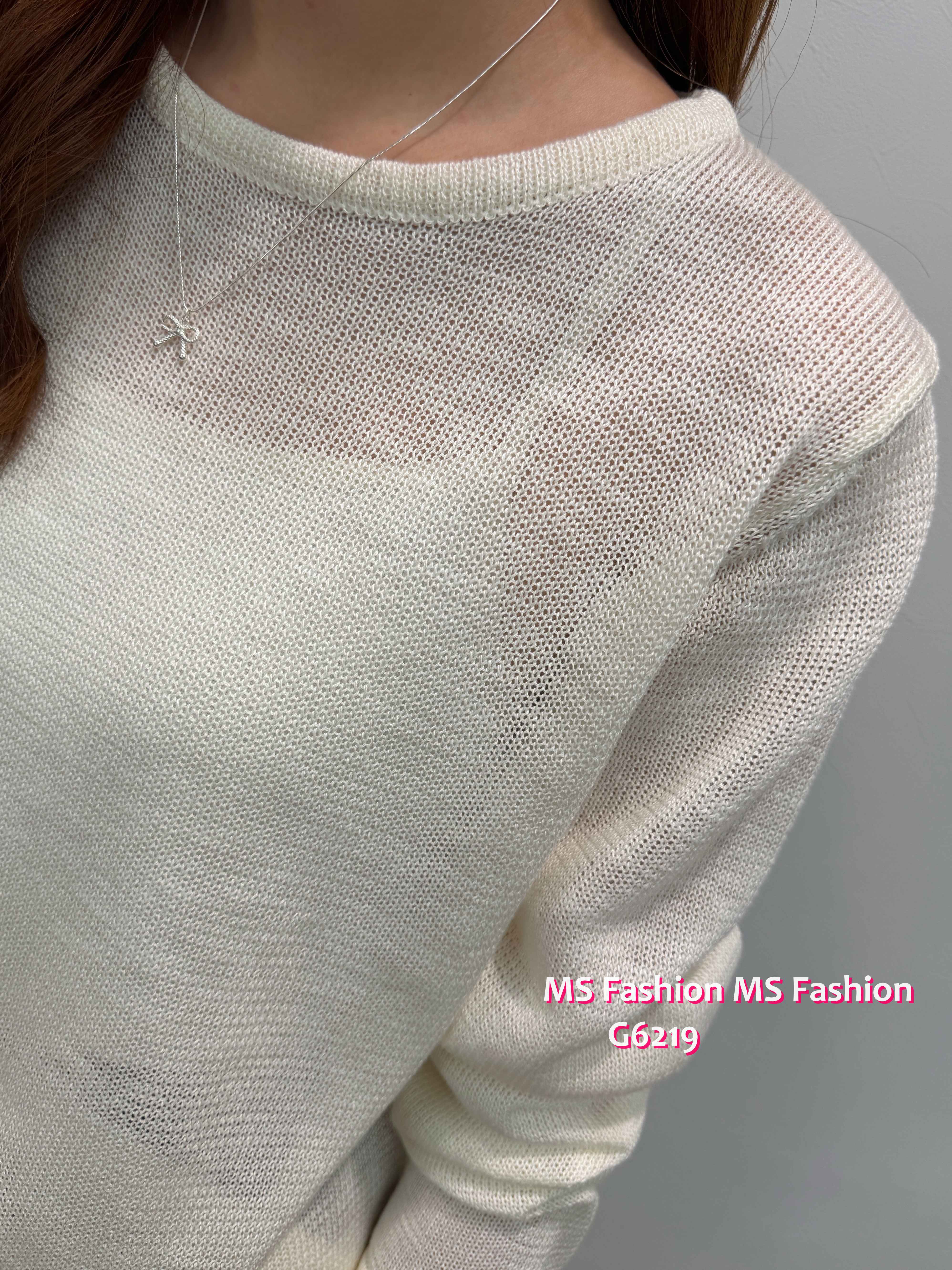G6219 韓國🇰🇷淨色針織線料top