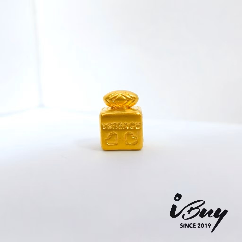 916 HARD GOLD VERSACE PERFUME BATTLE CHARM BEAD 916 硬金 范思哲香水瓶串咀