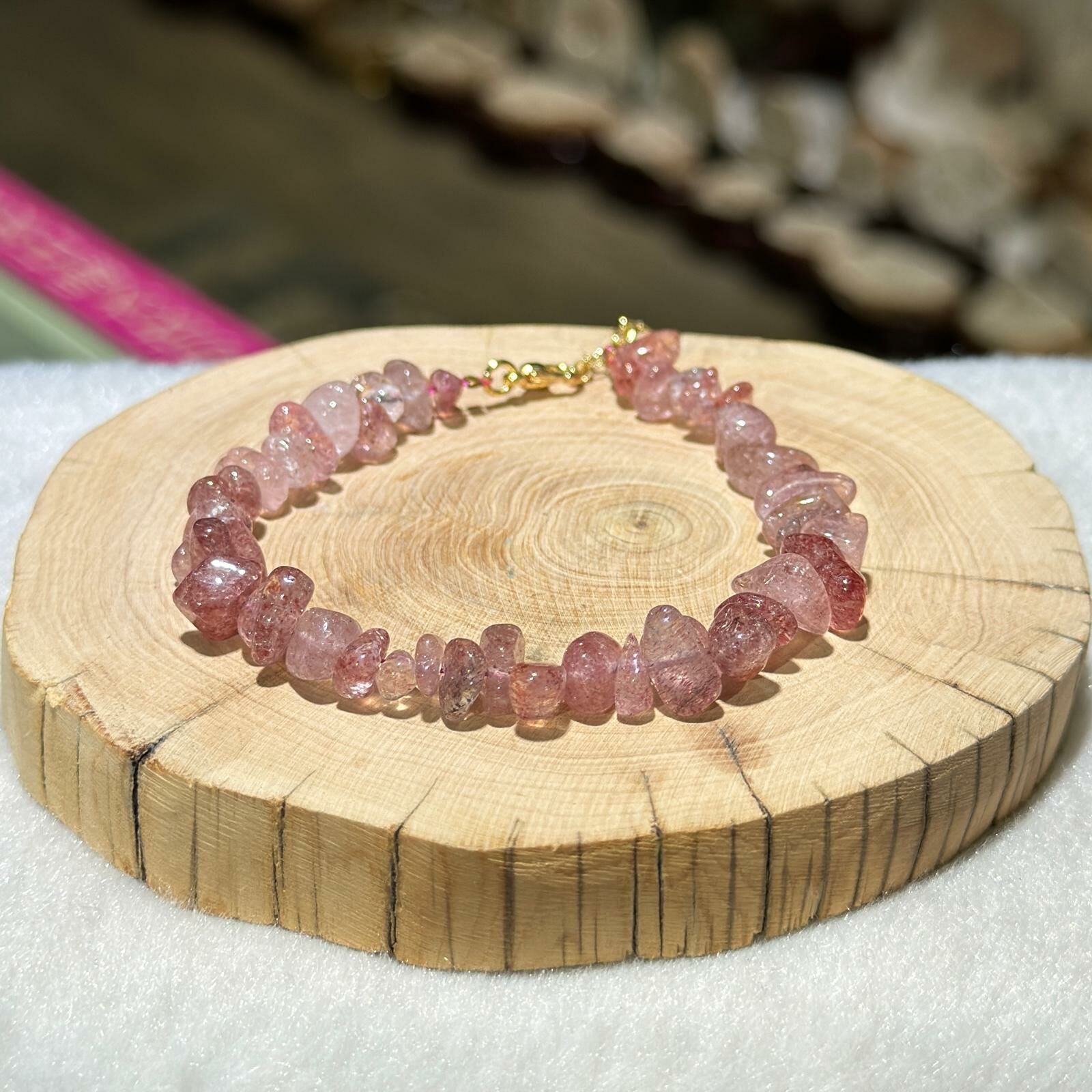 草莓晶隨形手鏈