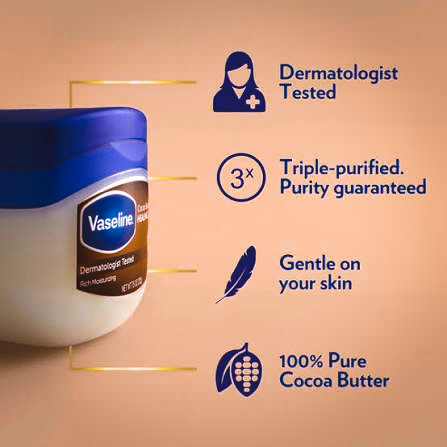 Vaseline Blue Seal Petroleum Jelly 50g/100g  - Cocoa Butter