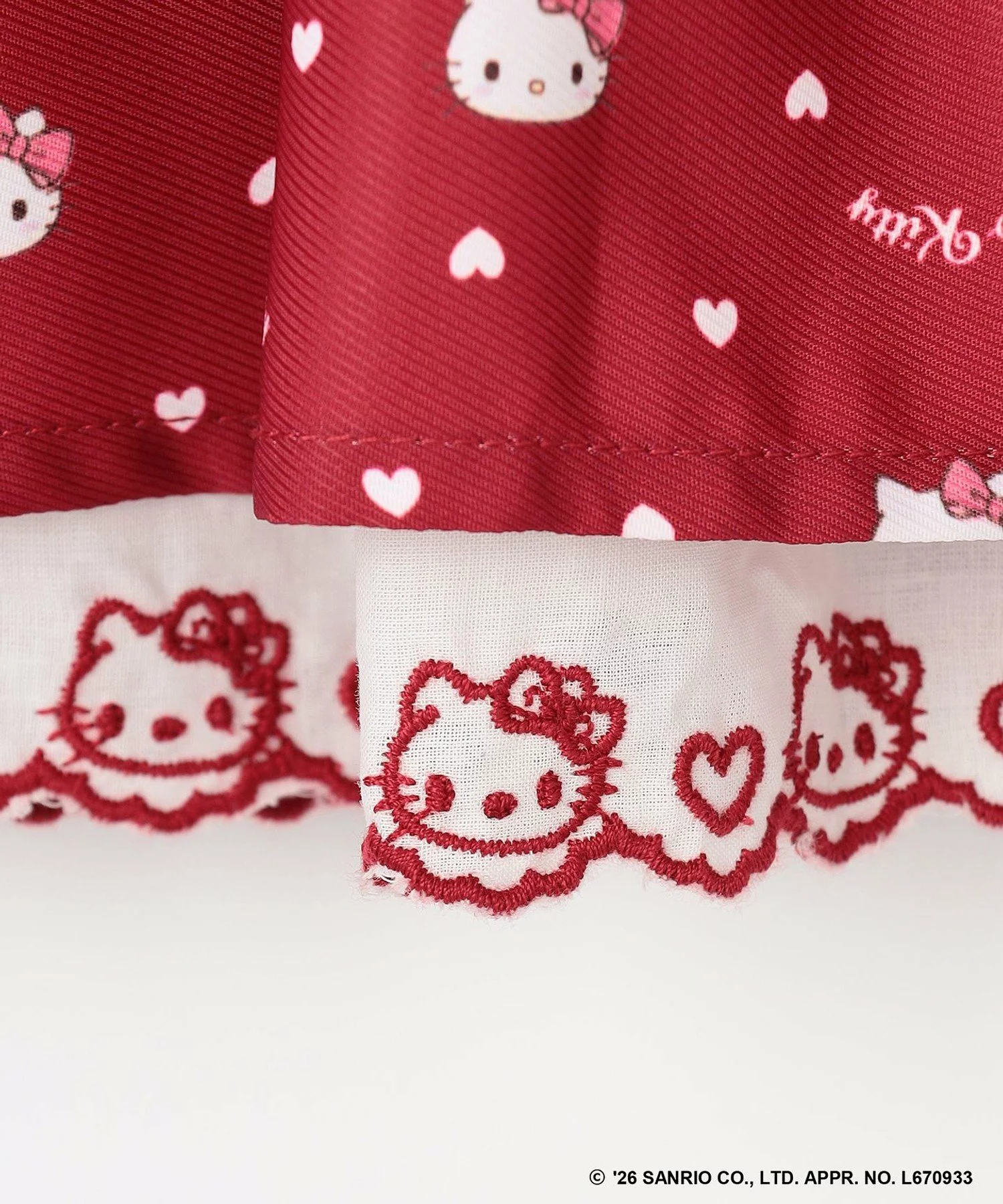 🆕【⭐訂購⭐】🇯🇵日本直送 🌀 #Kitty  蕾絲刺繡裙擺 印花半身裙［2款選］🌀  [ELJA-0074][261108]