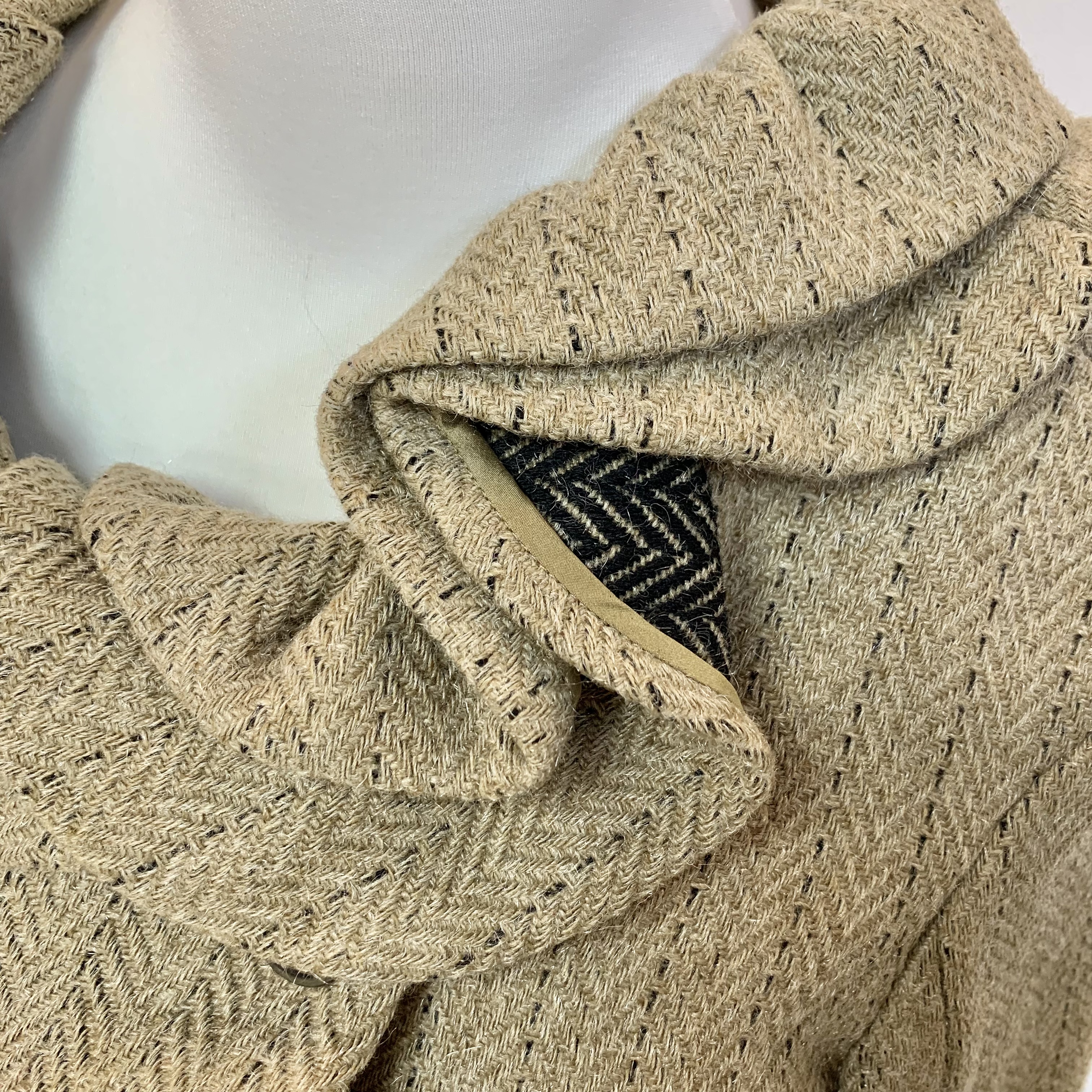 LV Vintage 秀場款 ✨條紋羊毛雙排扣大衣 🤎范冰冰同款🤎🤎