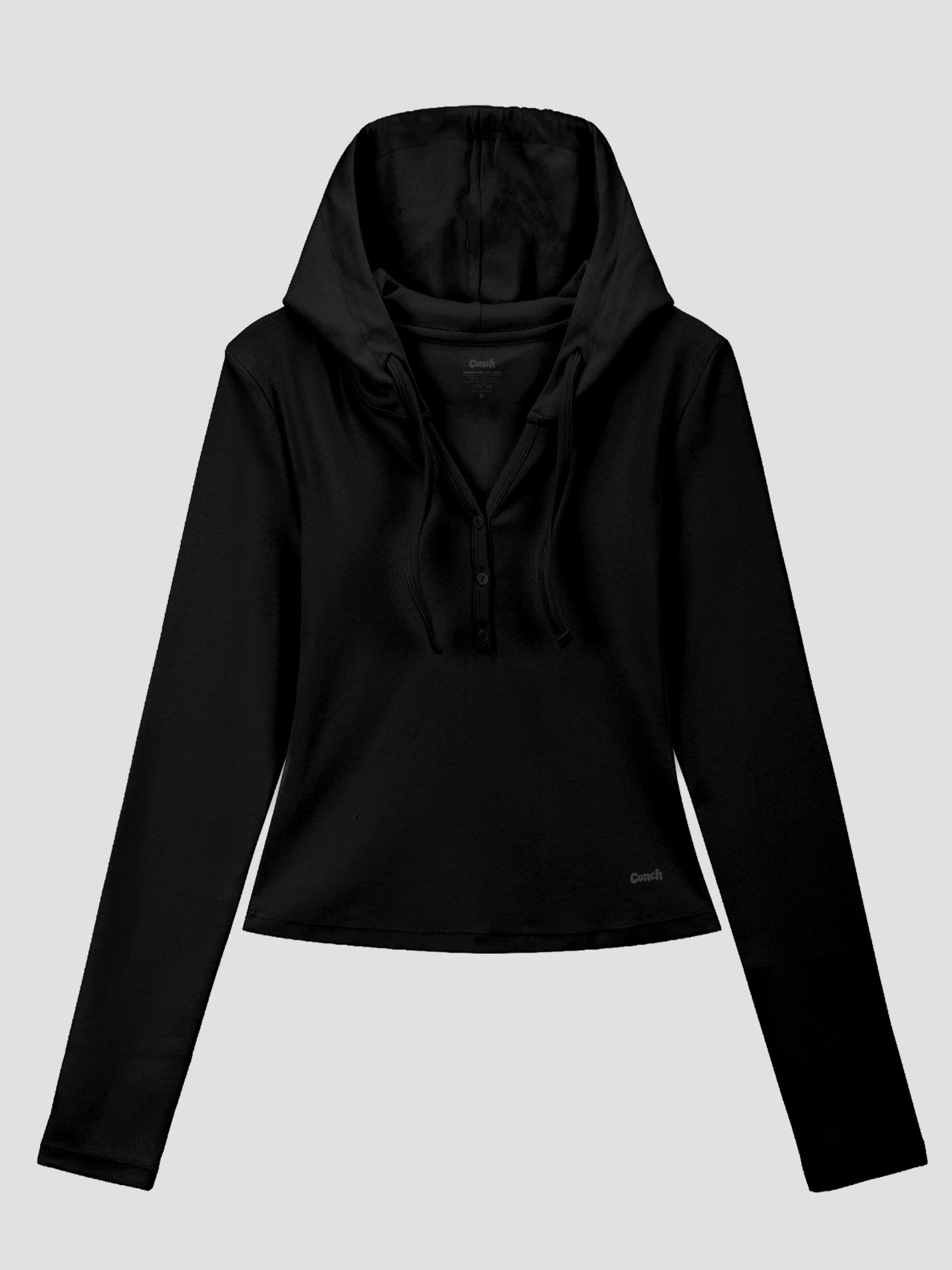 預購_V-neck Slim Fit Hooded T-shirt (有帽) by Conch