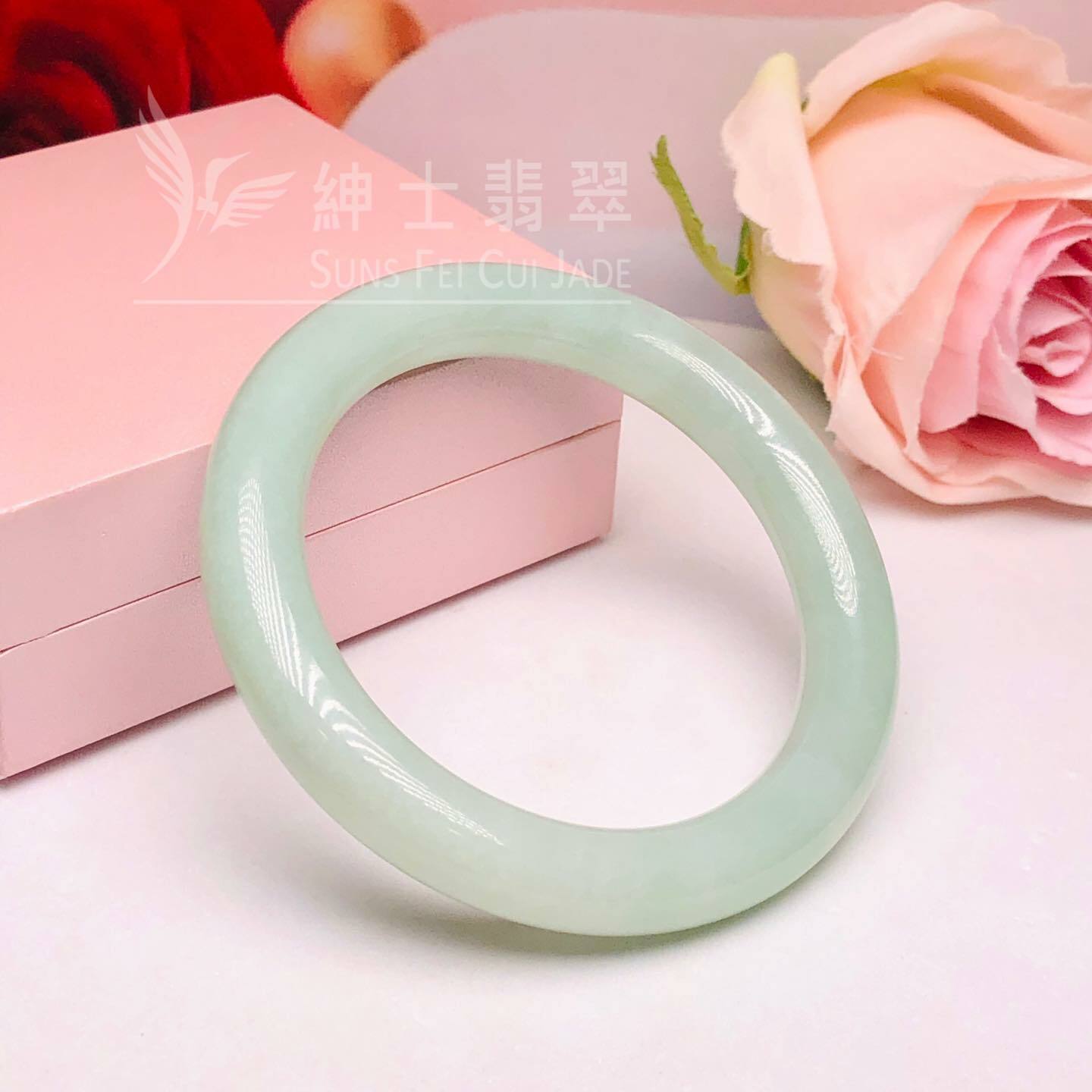 擺三橋晴水色圓鐲54.8mm