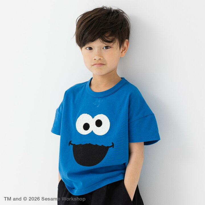 🇯🇵預訂 日本直送🇯🇵兩色芝麻街人物面部寬鬆短袖T恤